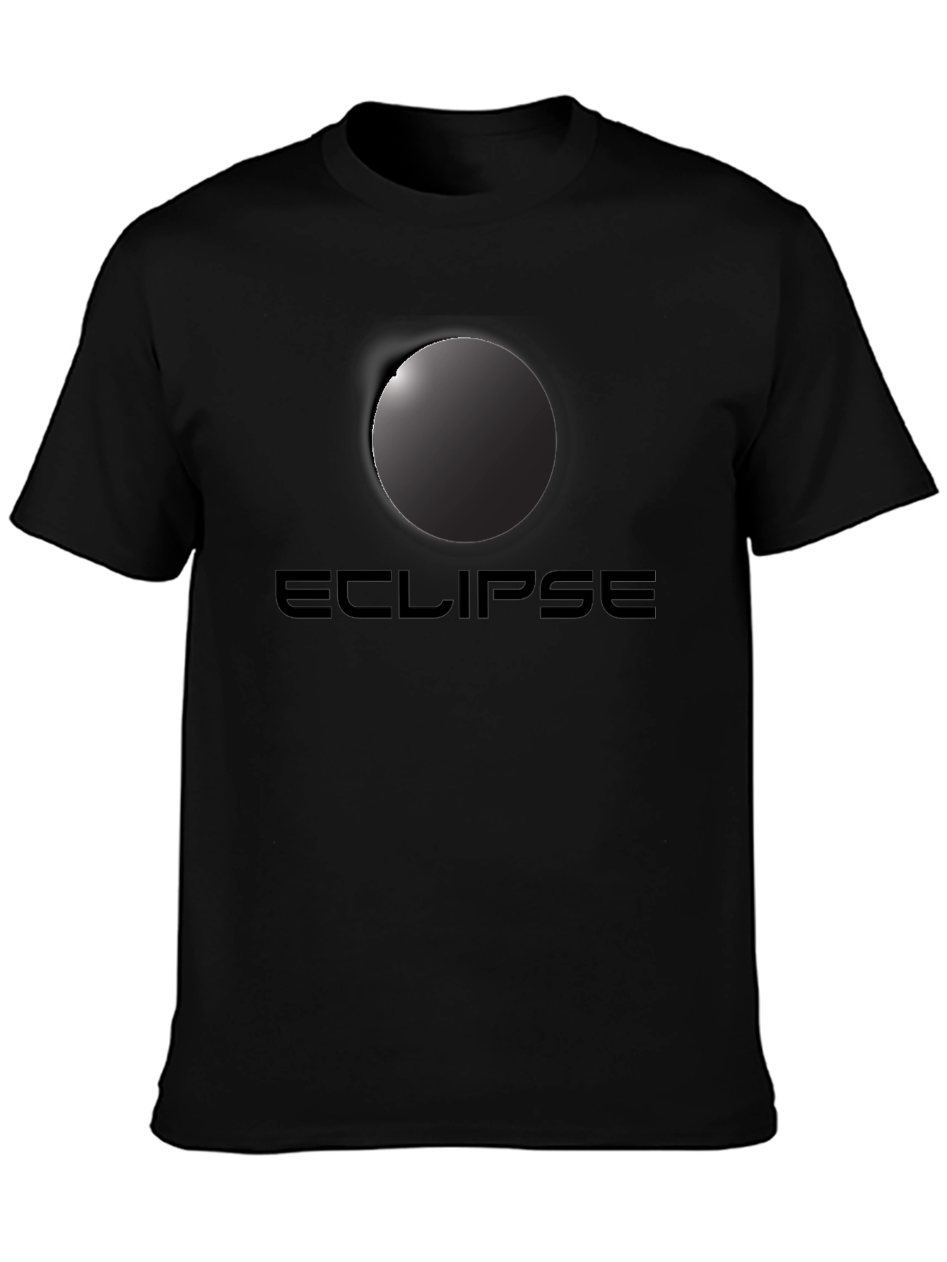 Black Eclipse Graphic Tee - Stylish Black T-Shirt view 3