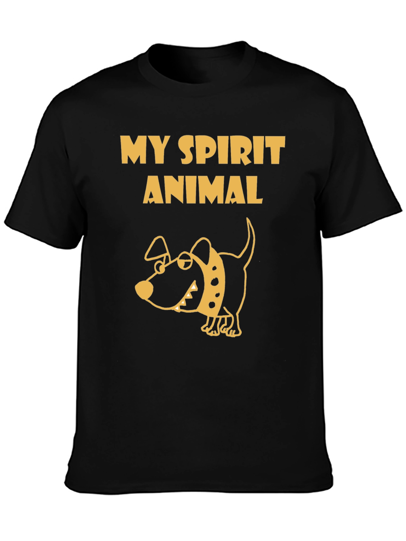Black My Spirit Animal Dog T-Shirt - Black view 3