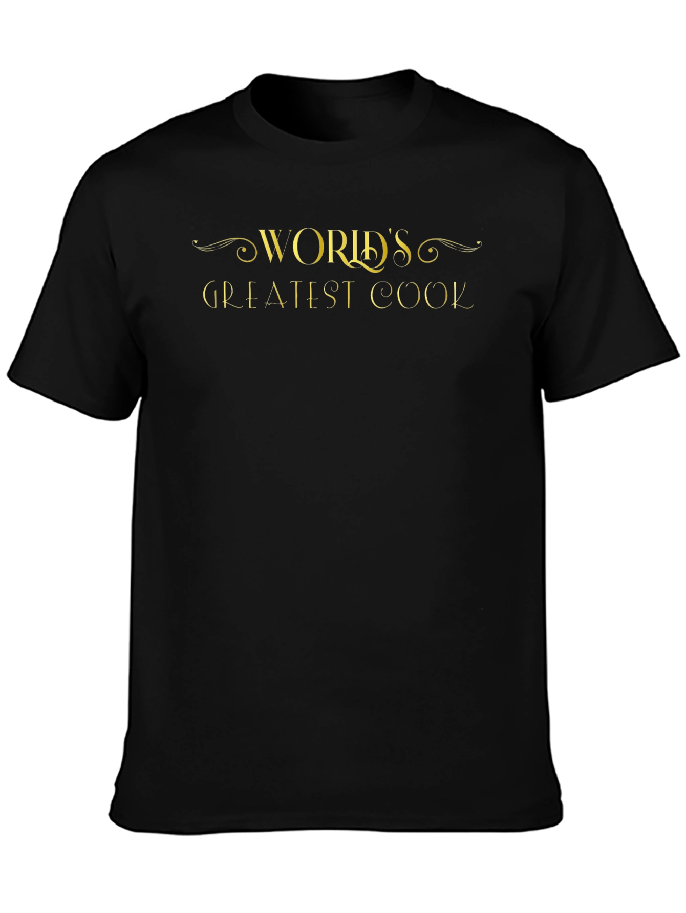 Black World's Greatest Cook Black T-Shirt view 3