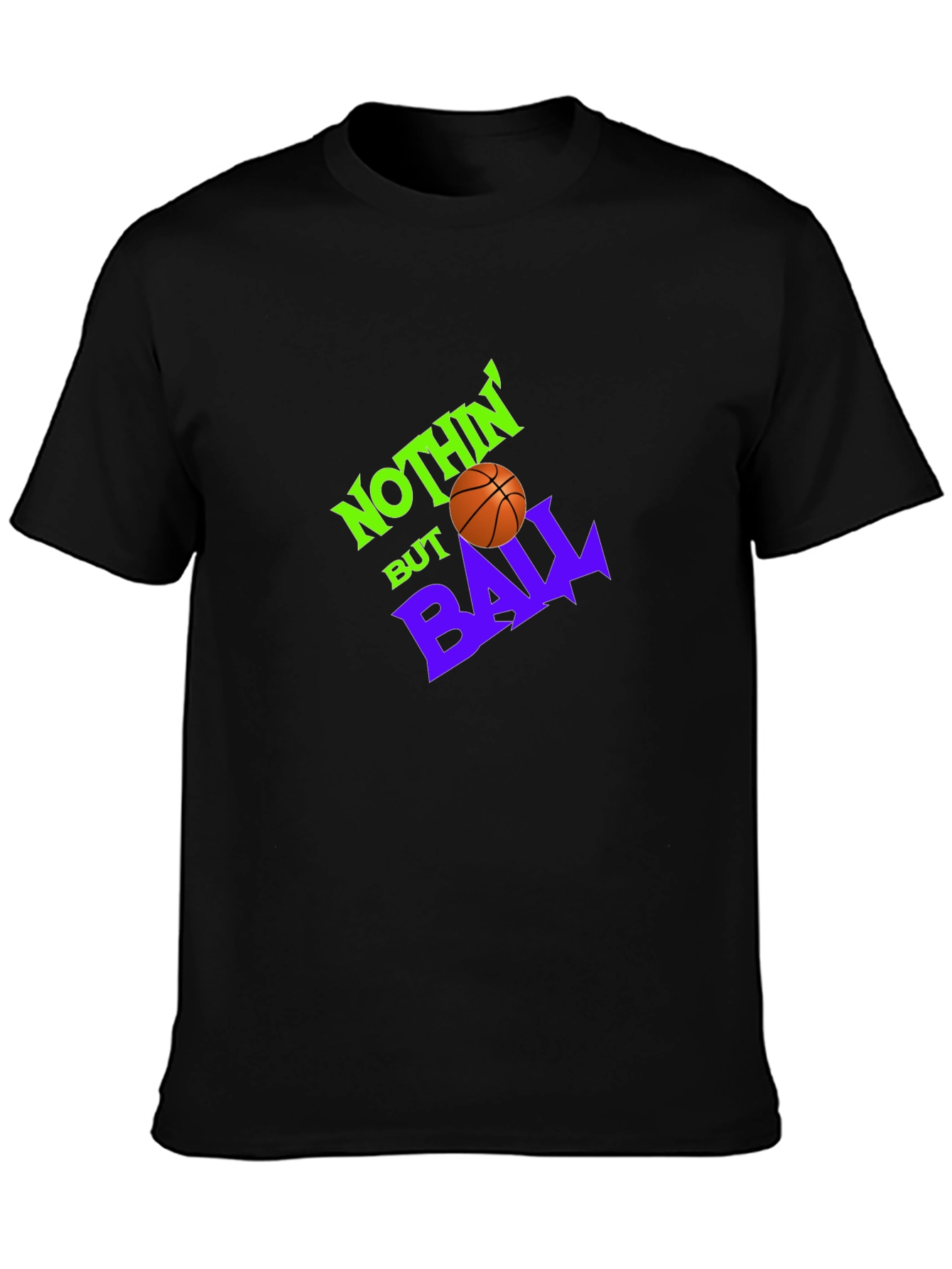 Black Nothin' But Ball Graphic Tee - Black Cotton view 3