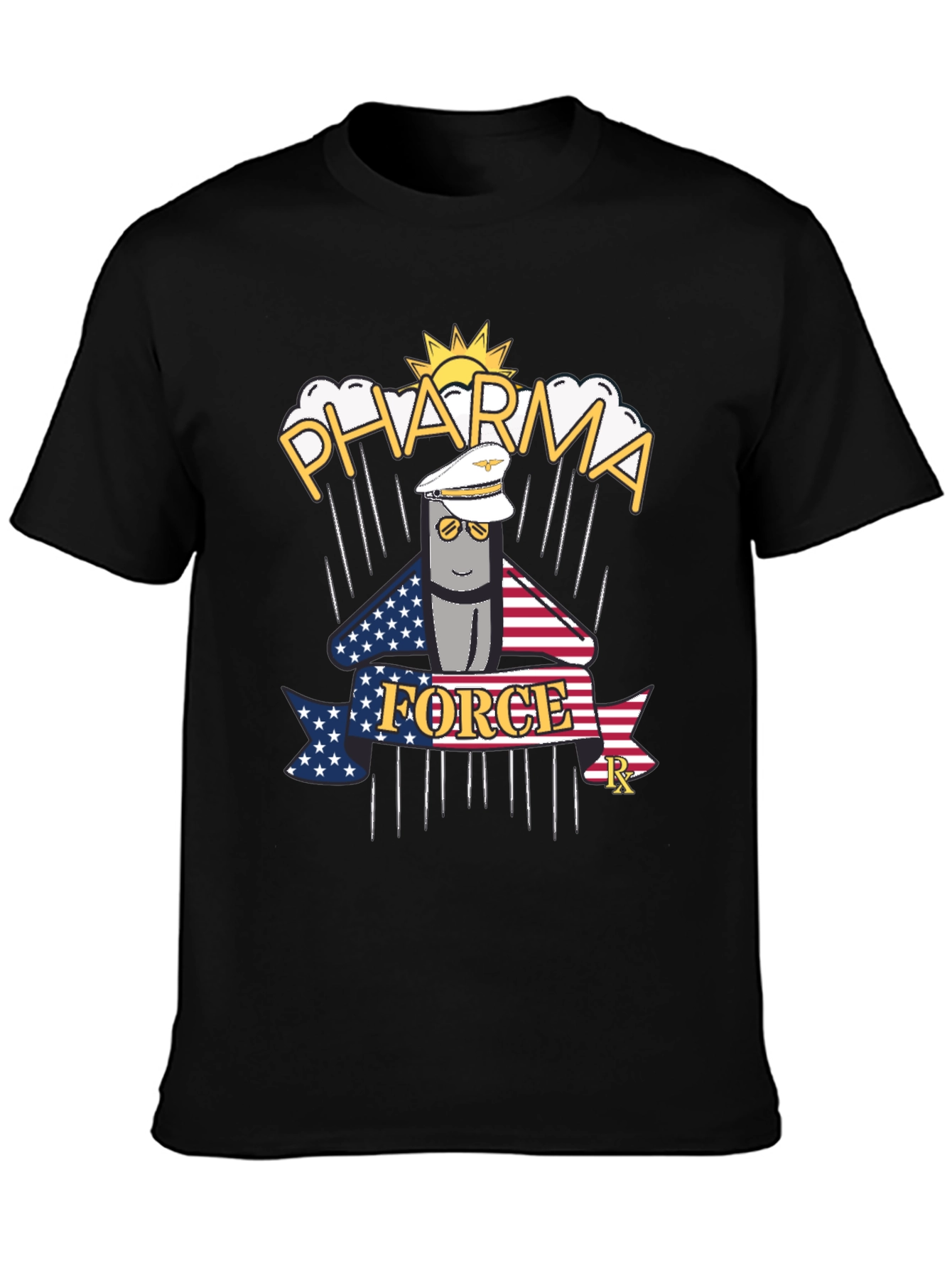 Black Pharma Force Graphic T-Shirt - Black view 3