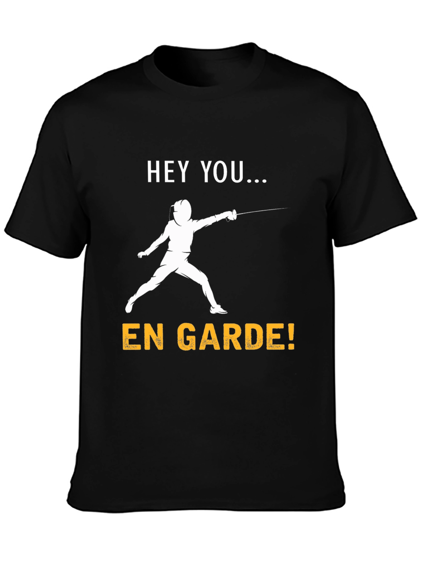 Black En Garde Fencing T-Shirt view 3