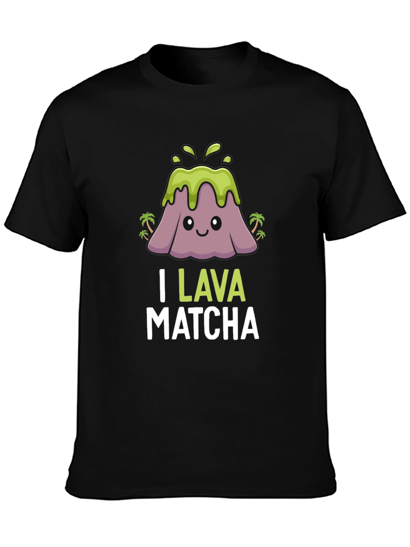 Black I Lava Matcha T-Shirt - Cute Kawaii Volcano Tee view 3