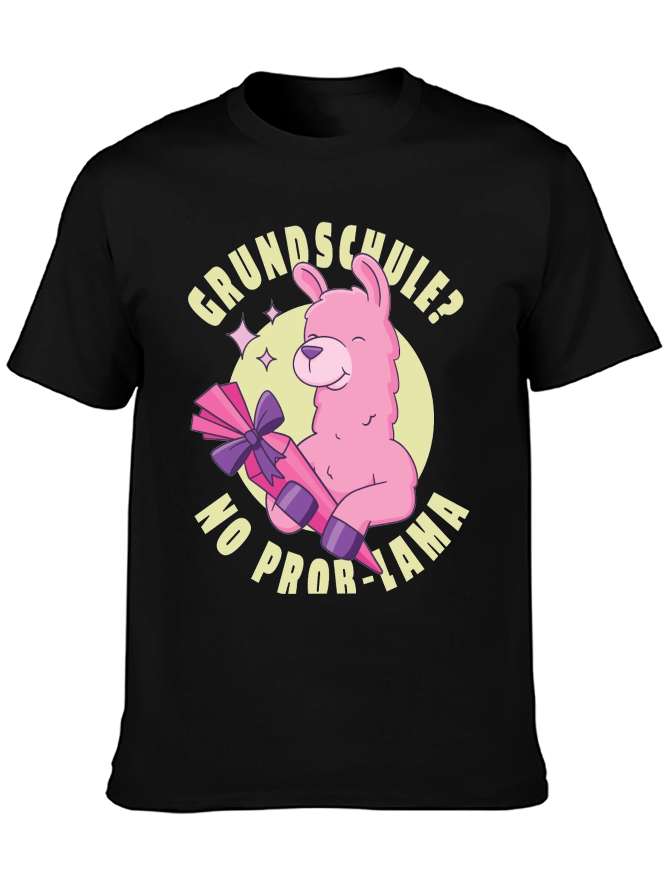 Black Grundschule? No Prob-Lama Graphic T-Shirt view 3