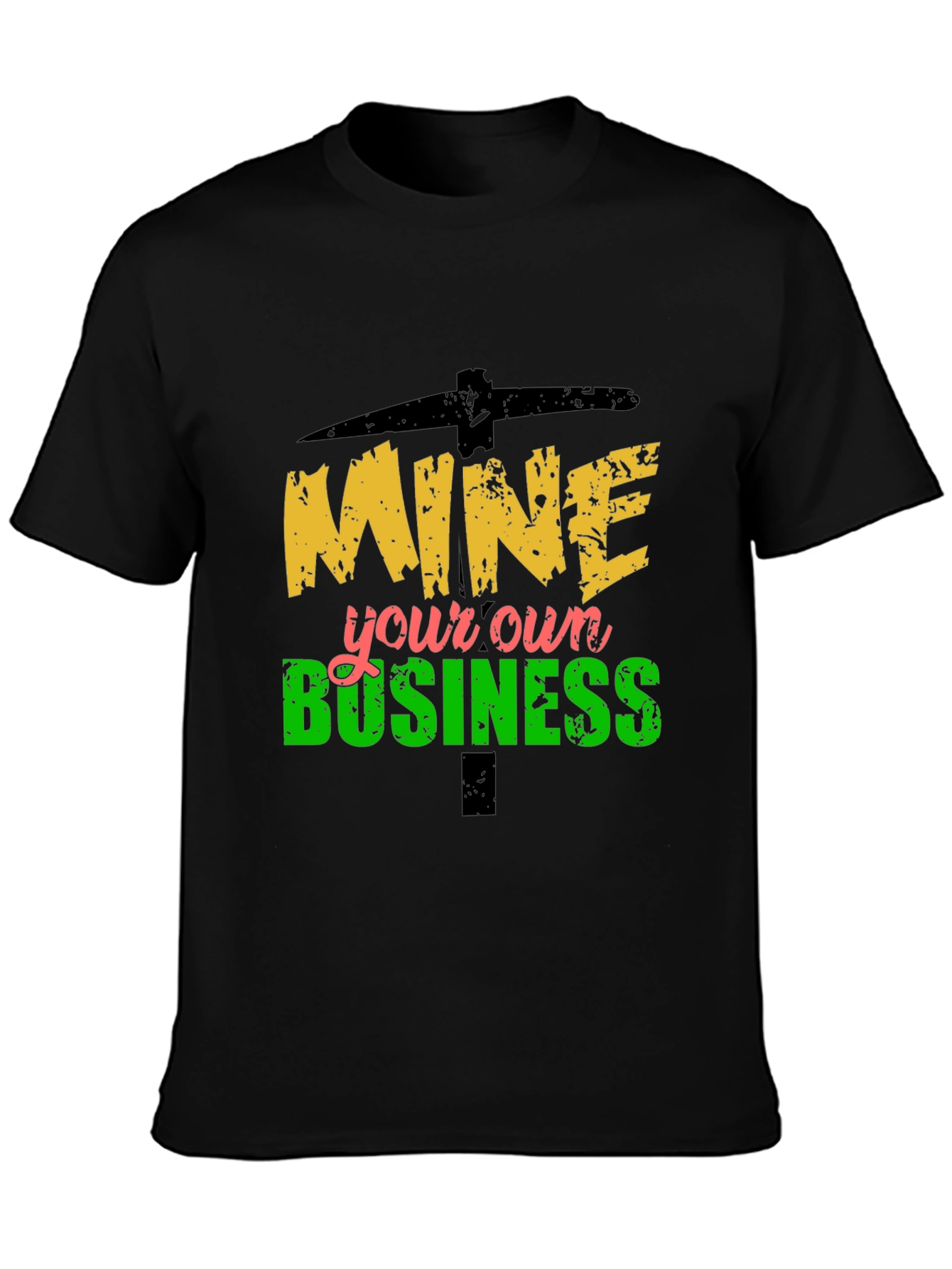 Black Mine Your Own Business Graphic Tee view 3