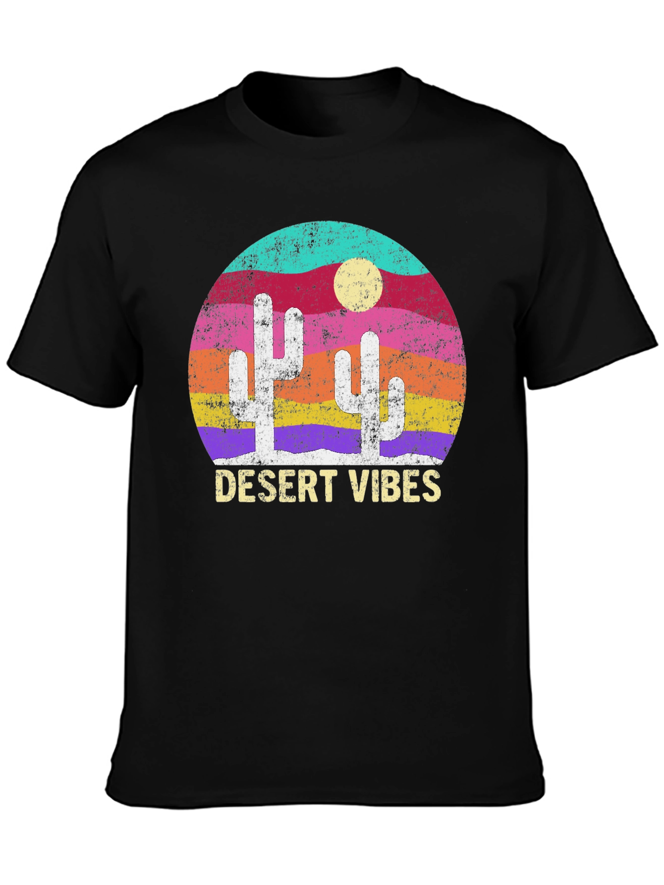 Black Desert Vibes Graphic Tee - Stylish Men's T-Shirt view 3