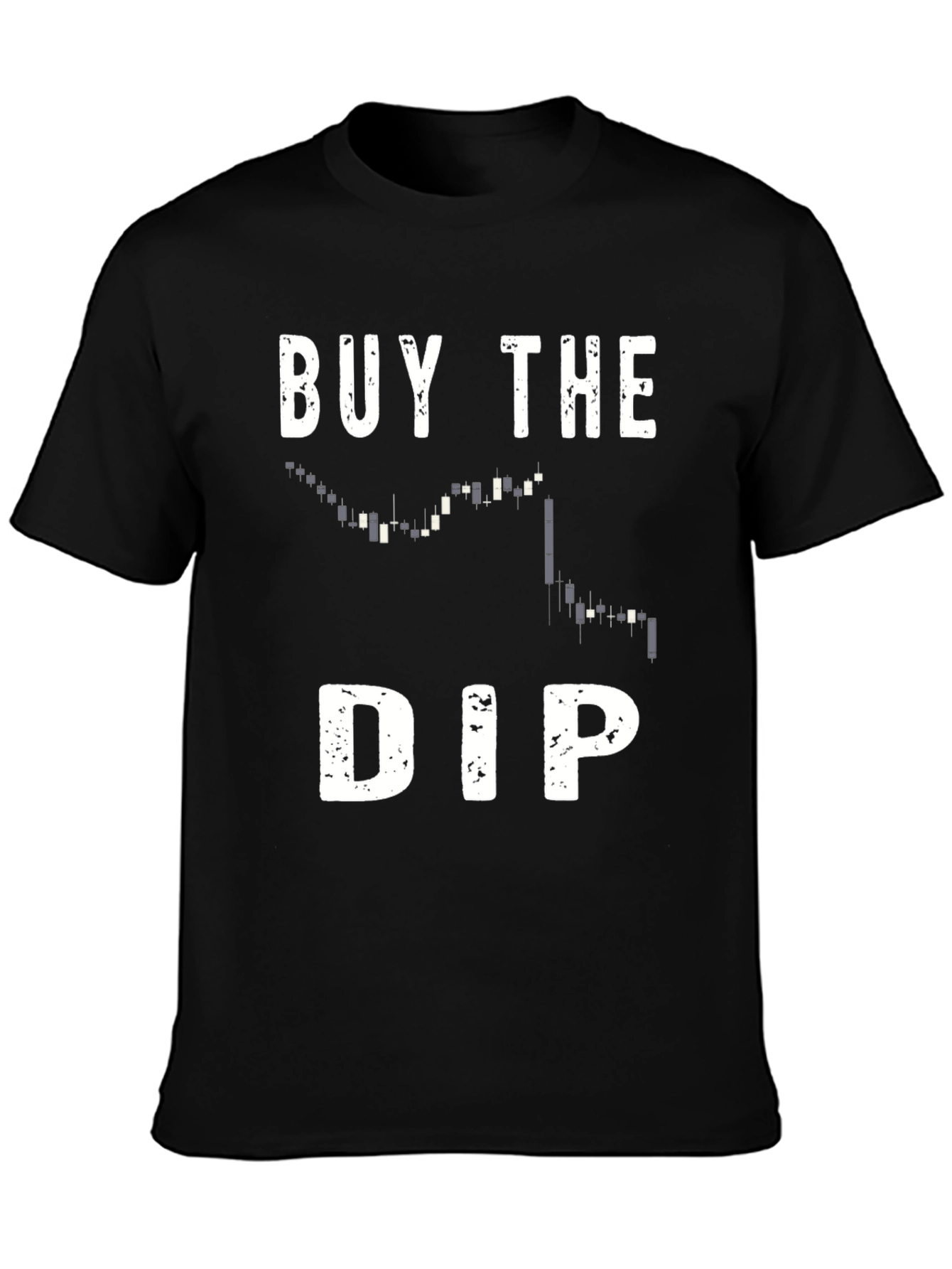Black Buy the Dip T-Shirt - Trader Crypto Gift view 3
