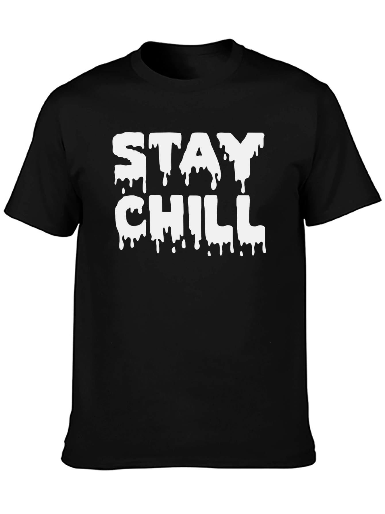 Black Stay Chill Graphic Tee - Men's Black T-Shirt view 3