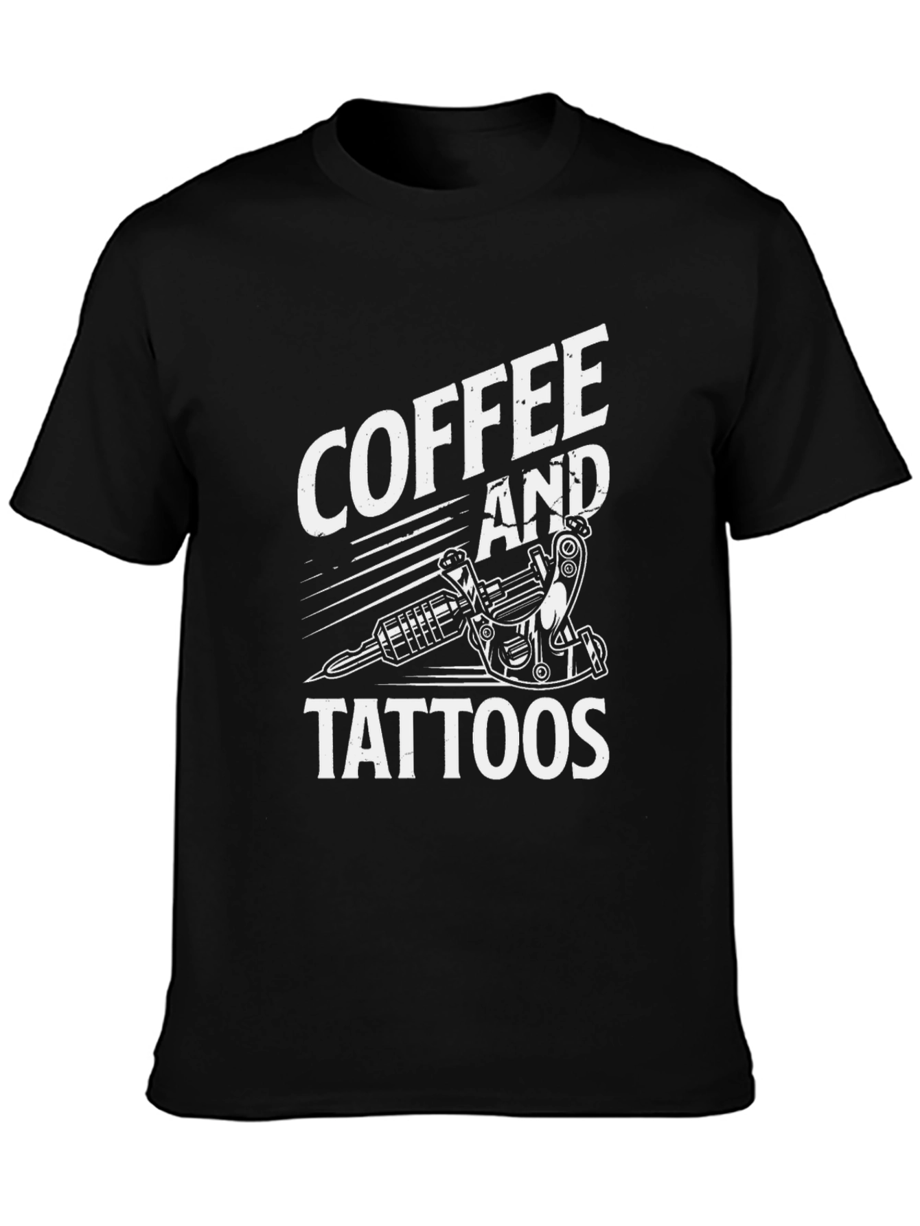Black Coffee and Tattoos Graphic Tee - Black view 3