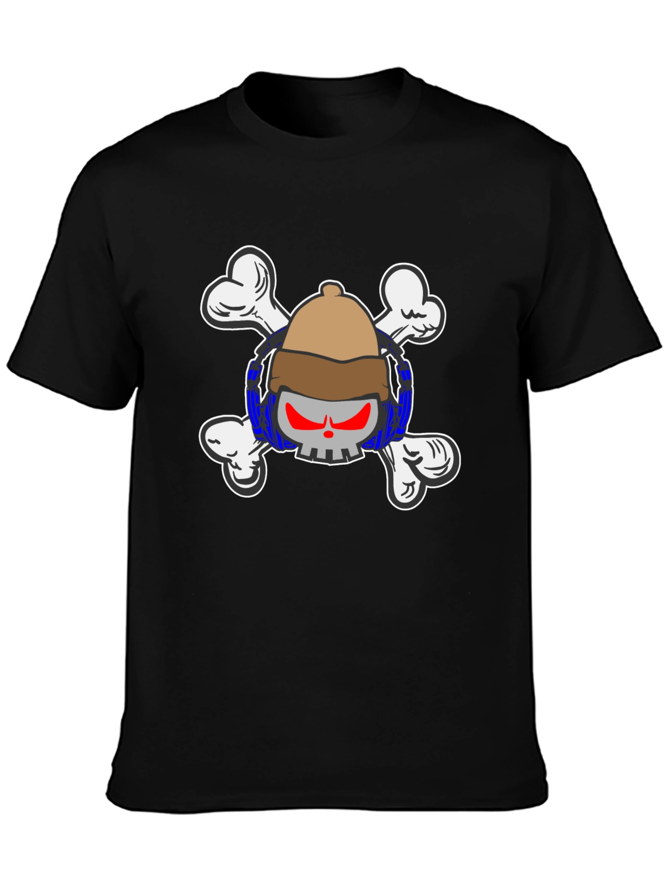 Black Skull & Crossbones T-Shirt - Pirate Design view 3