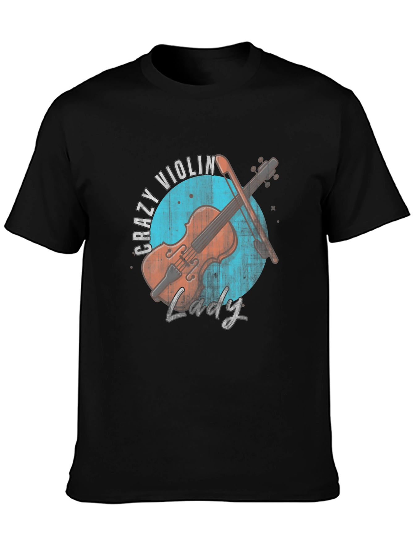 Crazy Violin Lady Graphic Tee - 3