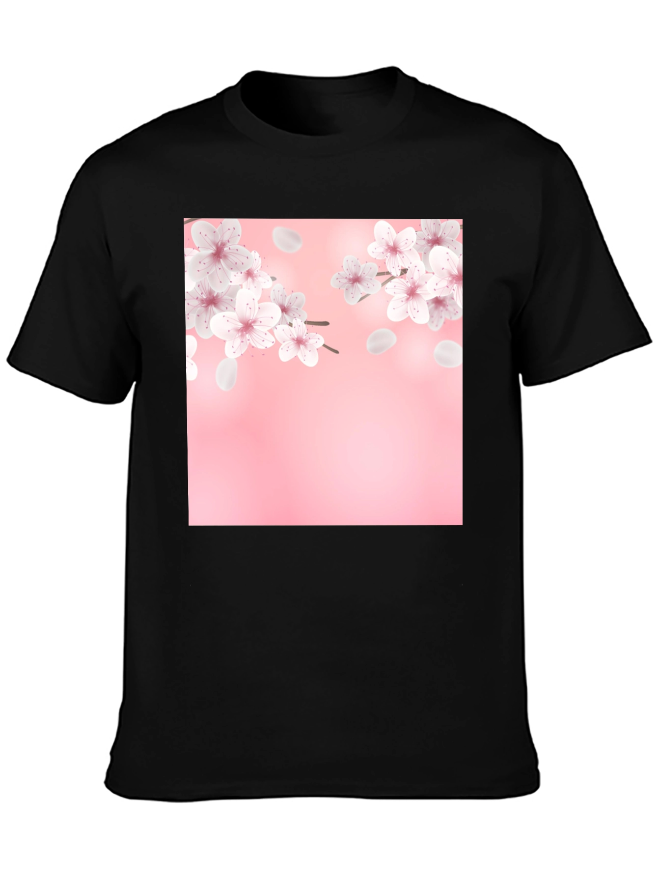 Black Cherry Blossom T-Shirt - Black view 3