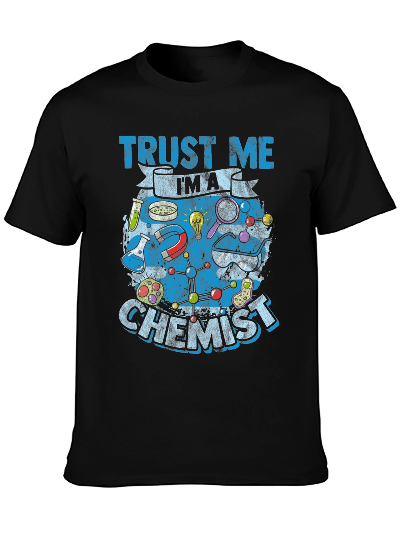 Black Trust Me I'm A Chemist T-Shirt view 3