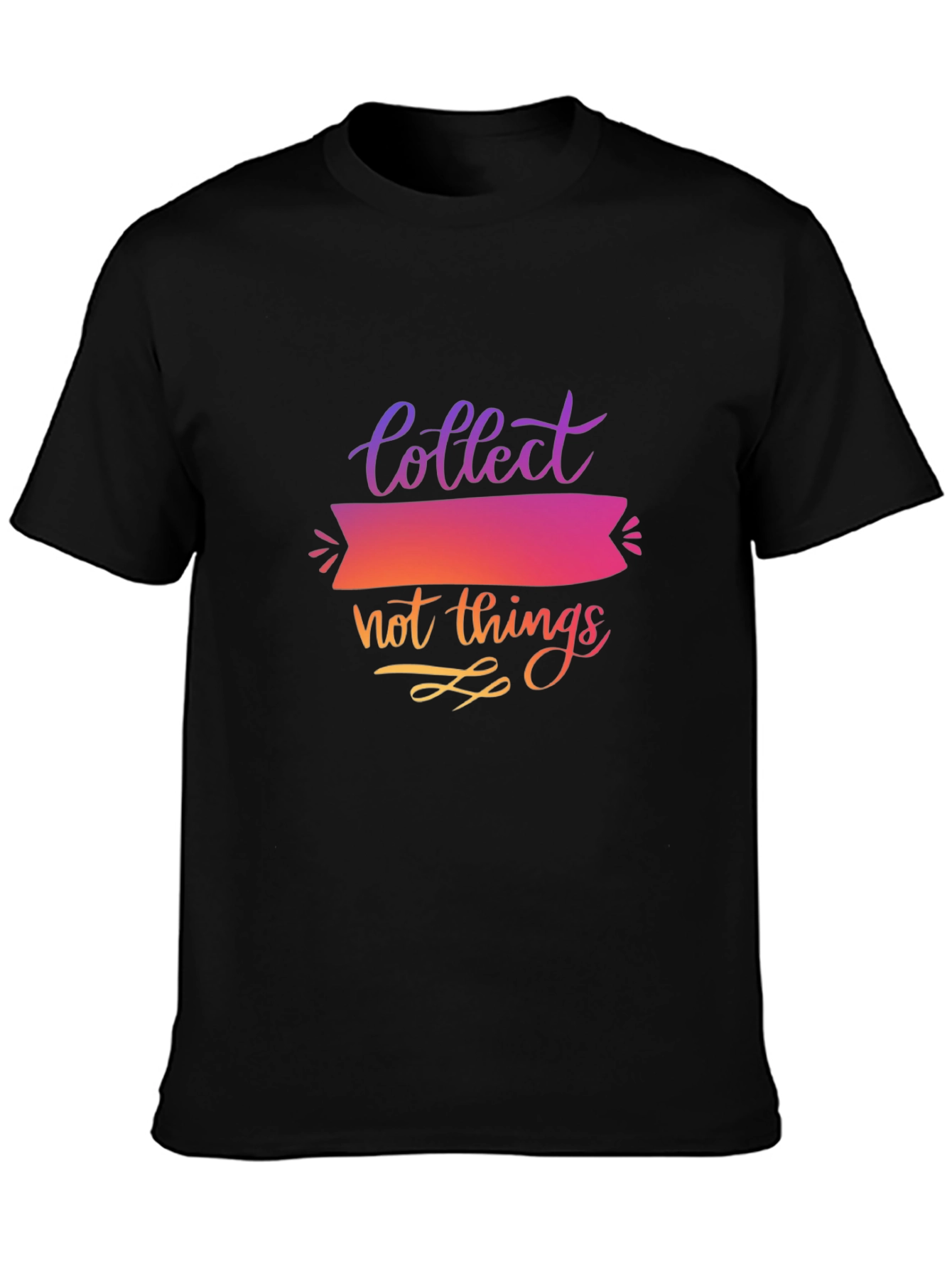 Black Collect Not Things Graphic T-Shirt view 3
