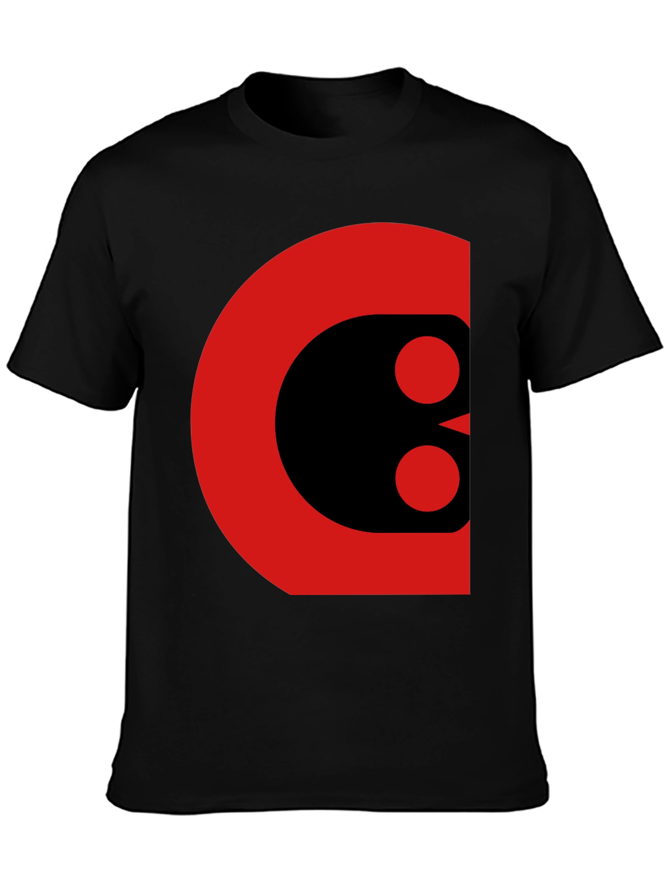 Black Bold Graphic Tee - Abstract Red and Black Design view 3