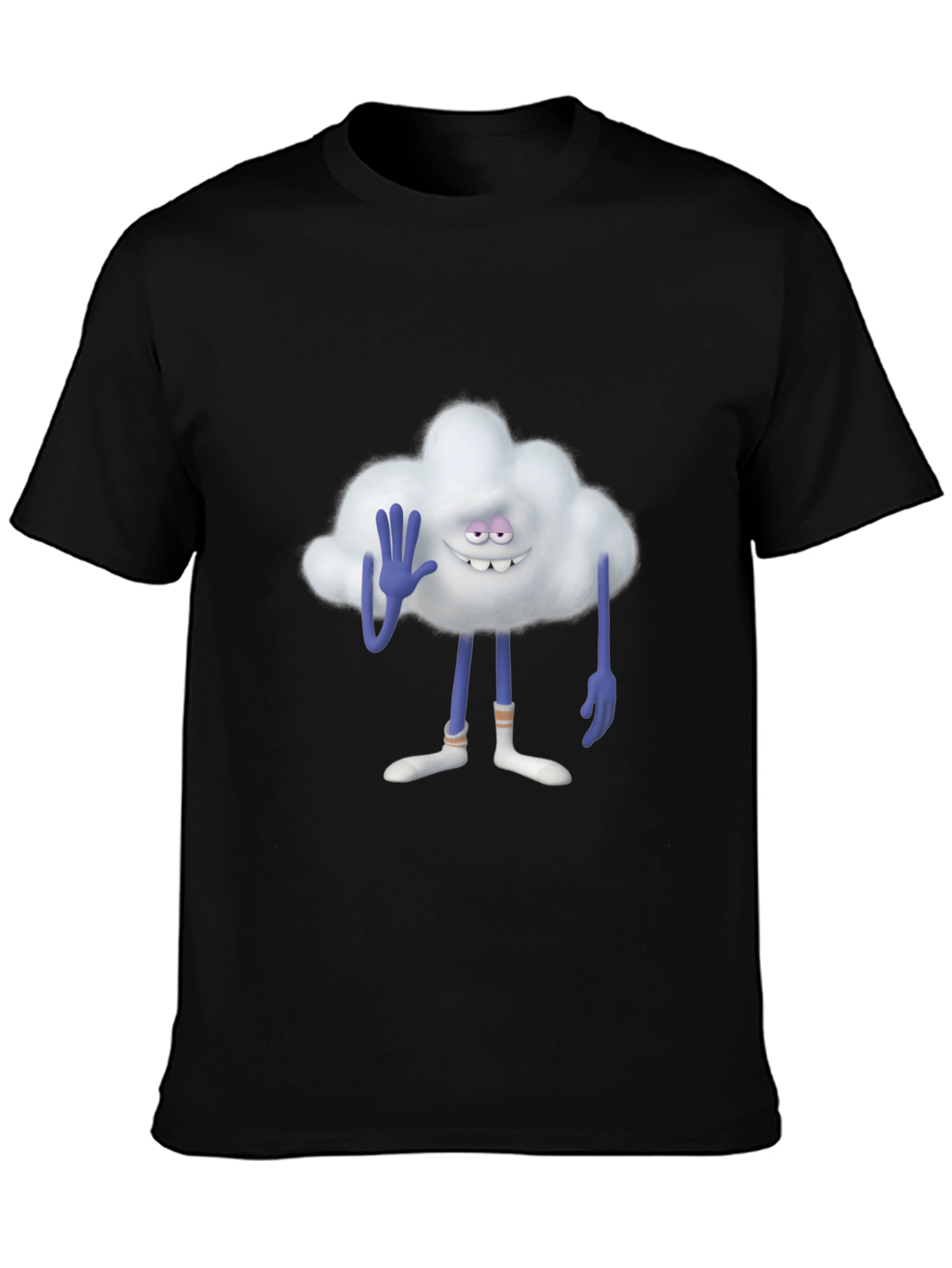 Black Cloud Guy Black T-Shirt view 3