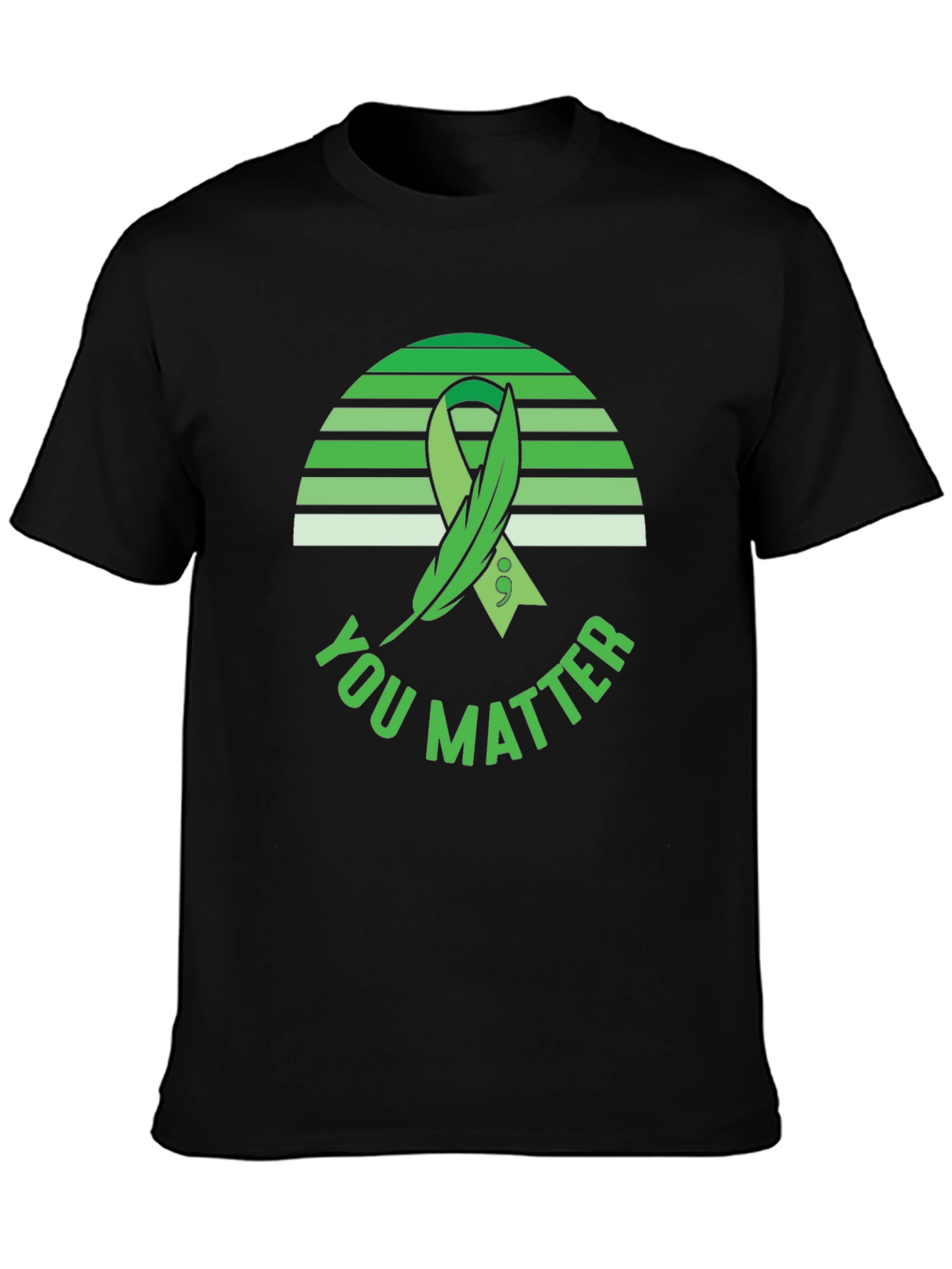 Black You Matter T-Shirt: Mental Health Awareness view 3