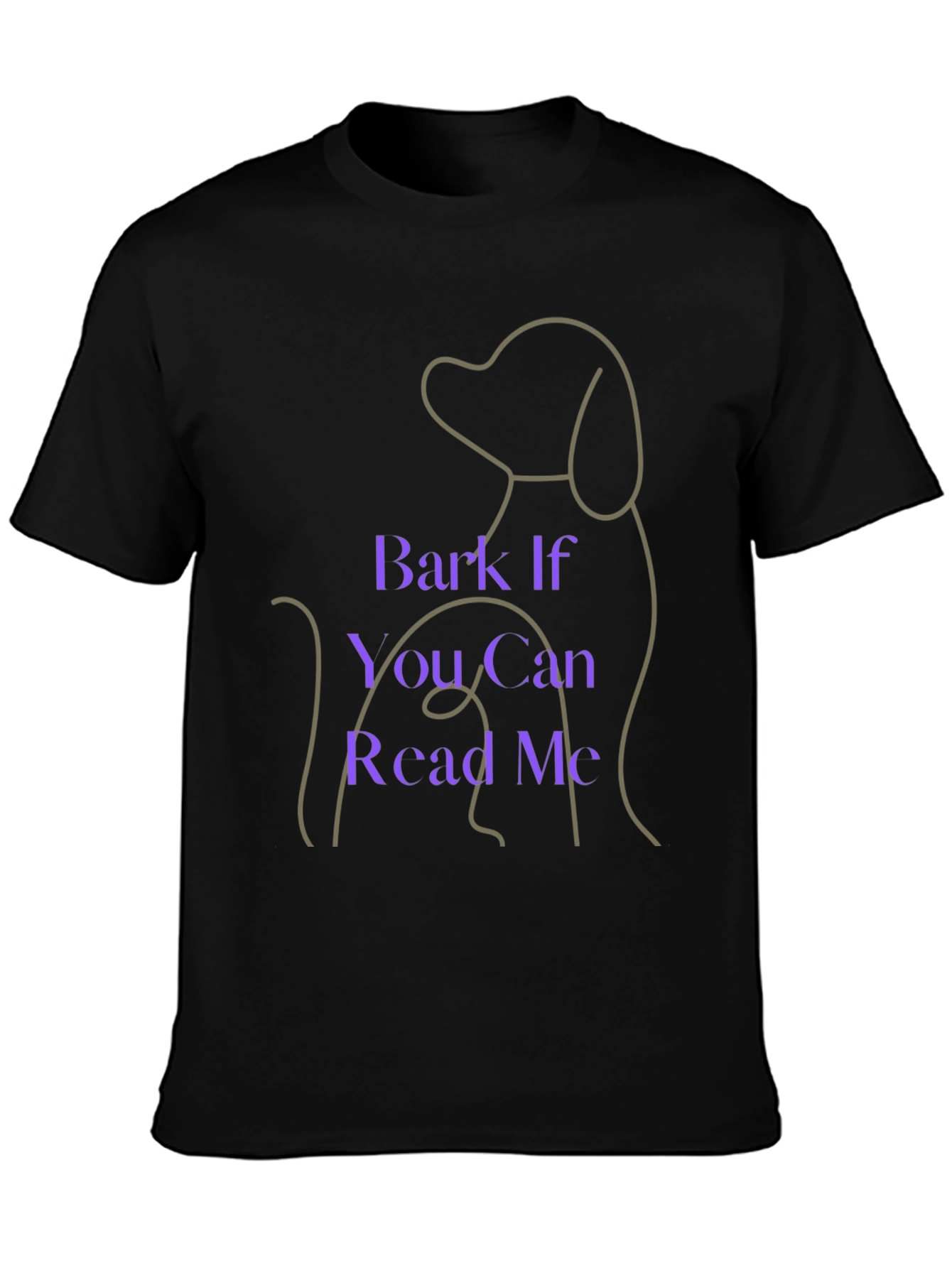 Black Dog Lover T-Shirt - Bark If You Can Read Me view 3