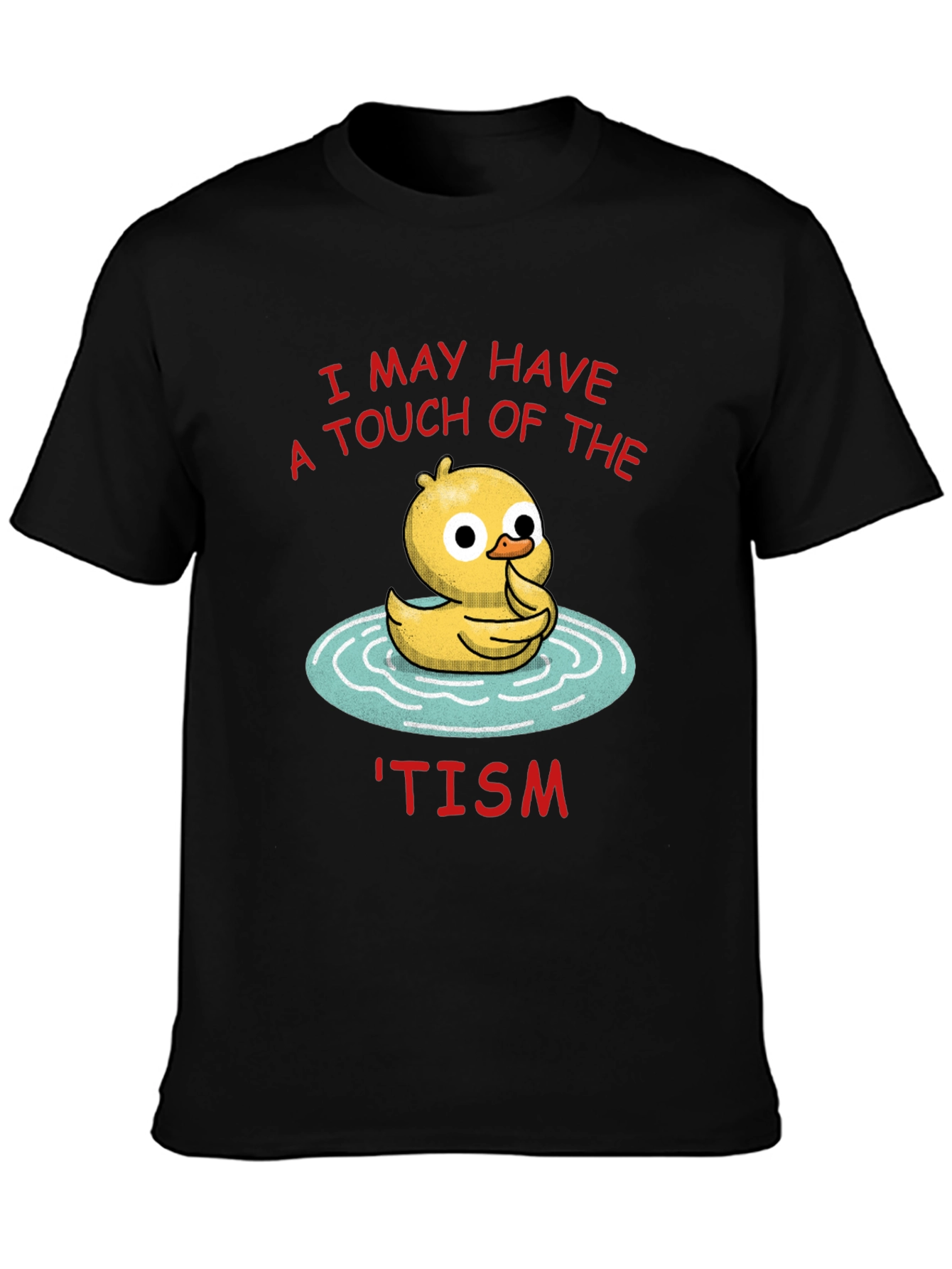Black Quirky 'Tism Duck Graphic Tee view 3