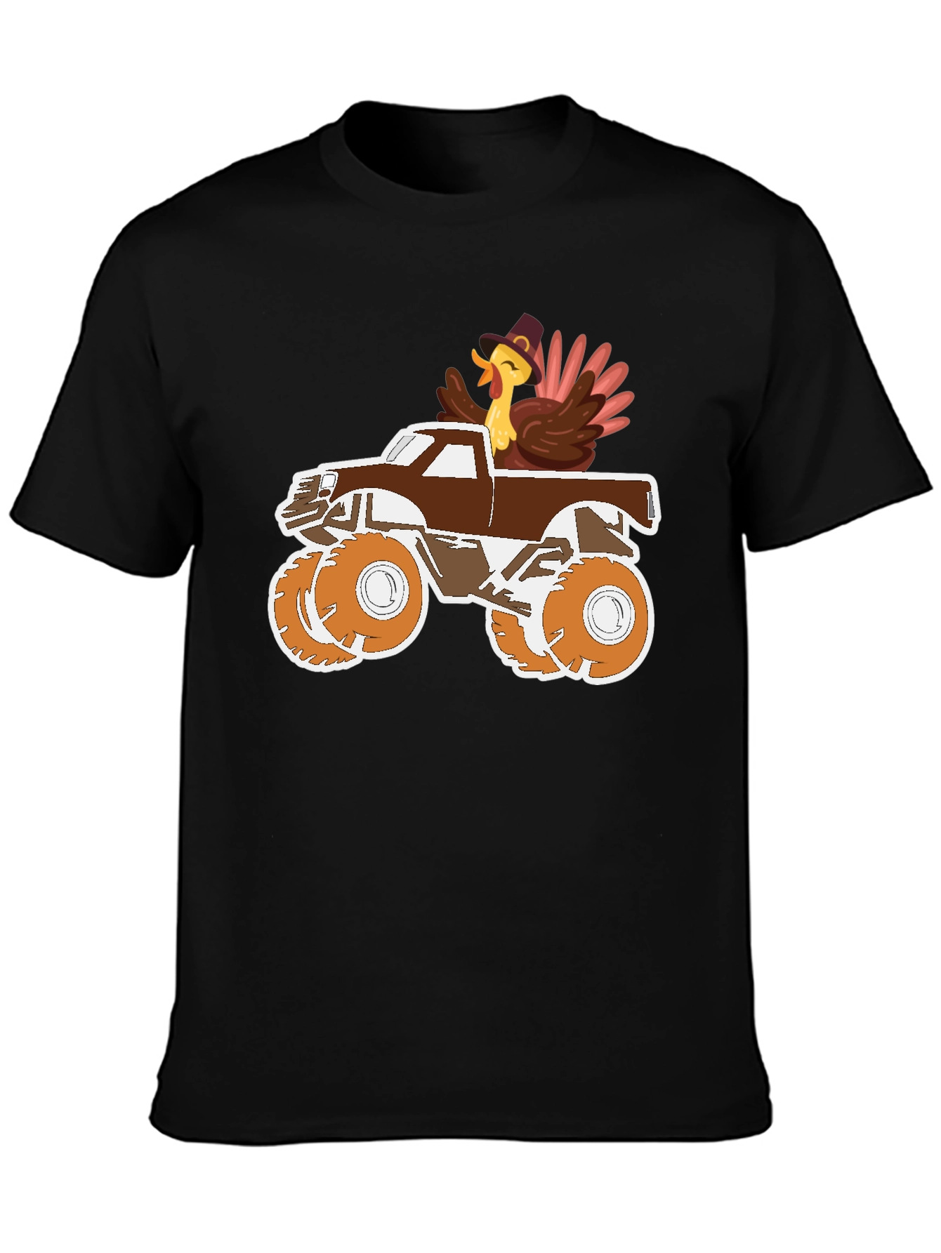 Black Turkey Monster Truck Graphic Tee view 3