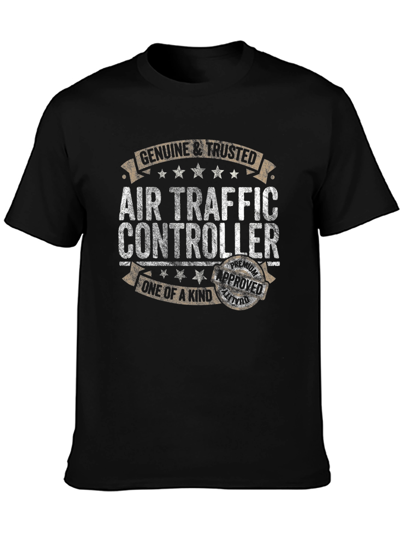 Black Air Traffic Controller T-Shirt - Genuine & Trusted Tee view 3