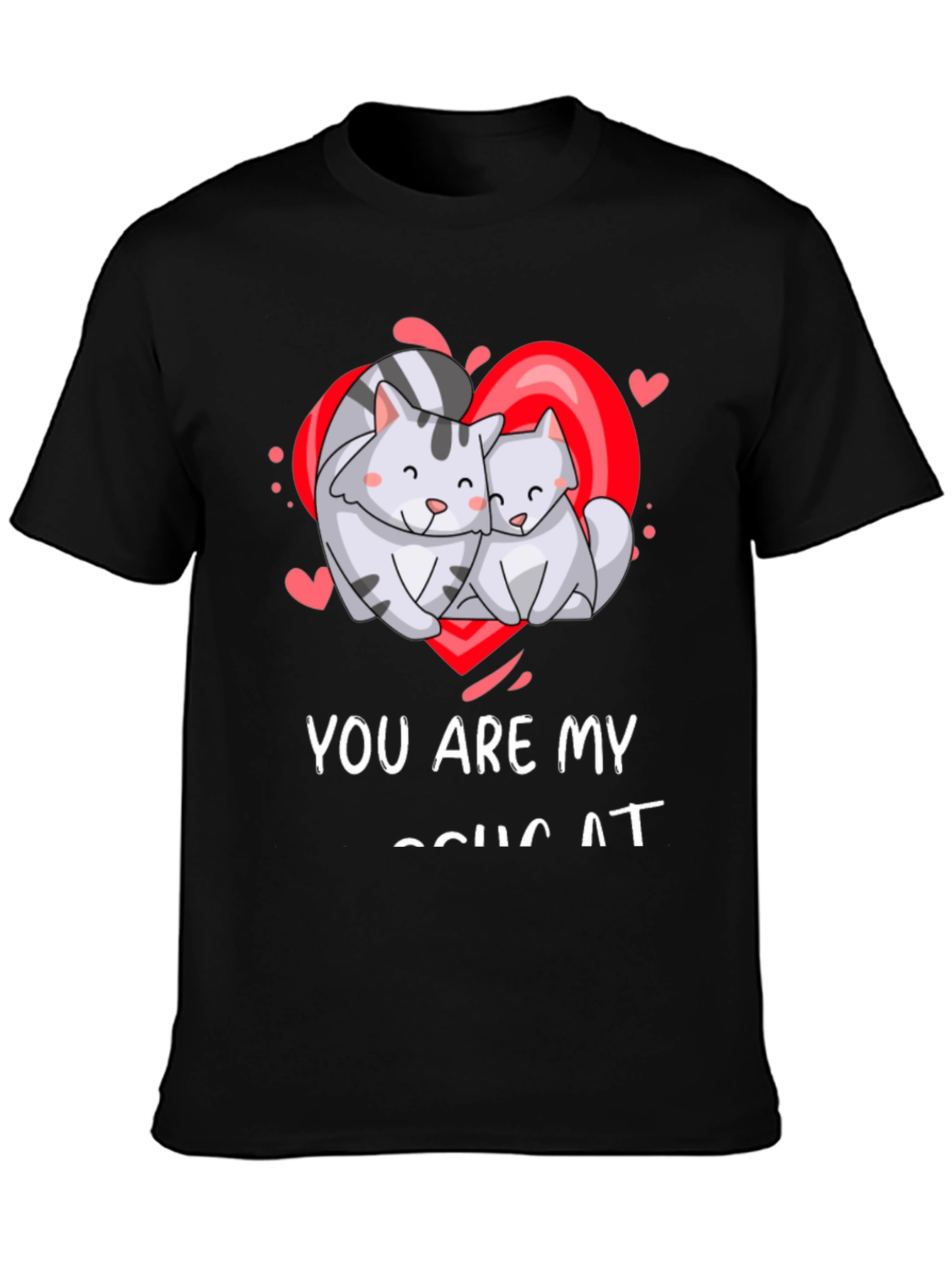 Black You Are My Soul Cat T-Shirt, Valentine's Day view 3