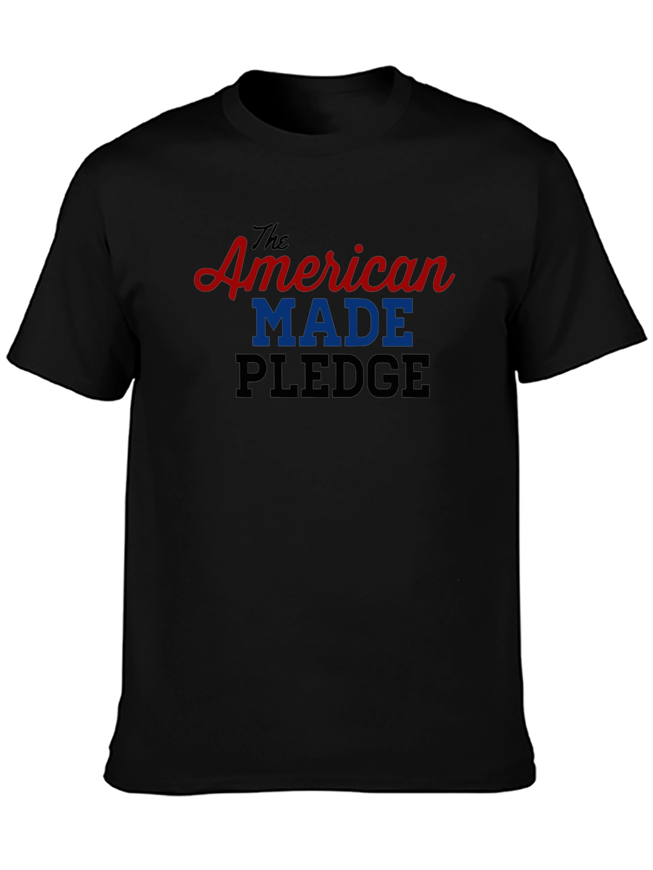 Black American Made Pledge Graphic Tee - Patriotic Pride view 3