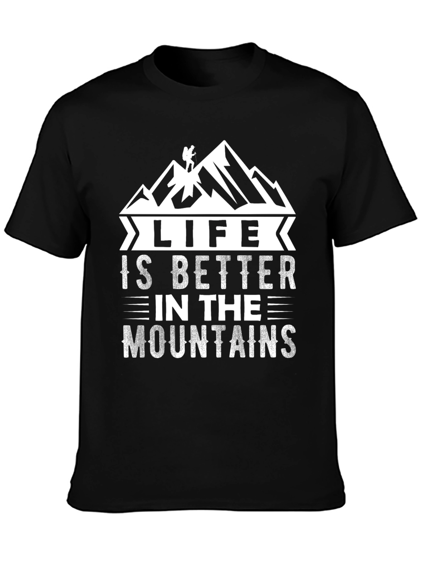 Black Life is Better in the Mountains T-Shirt view 3