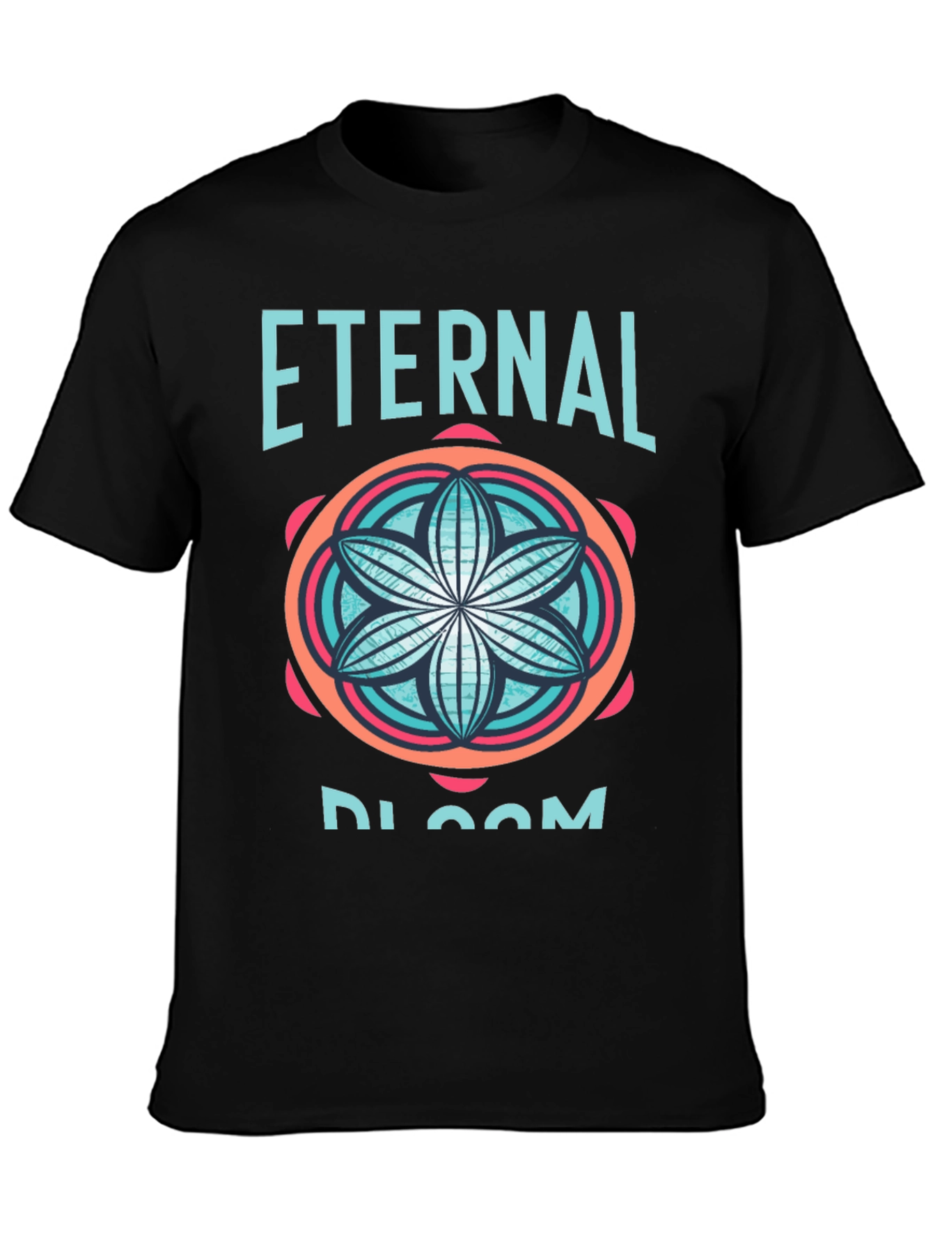 Black Eternal Bloom Black Graphic Tee view 3