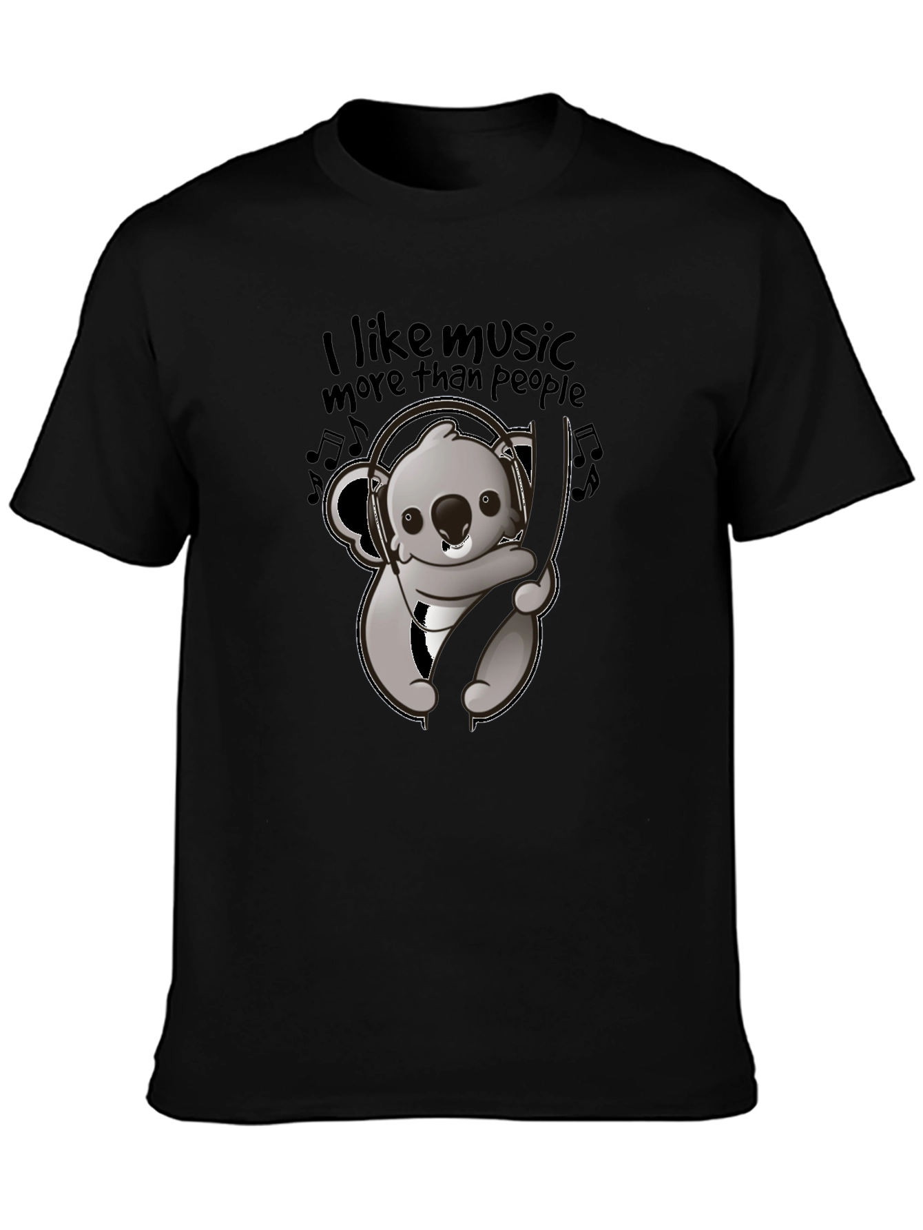 Black Music Loving Koala Graphic Tee view 3
