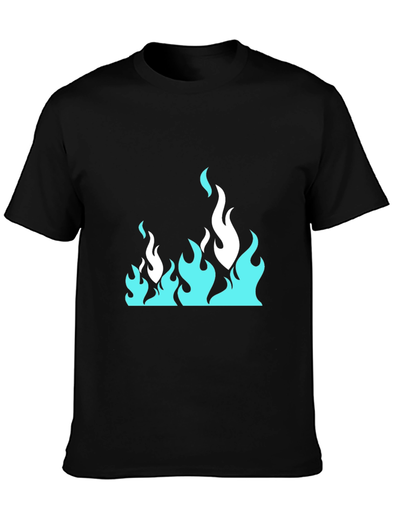 Black Cool Flames Graphic Tee - Black view 3