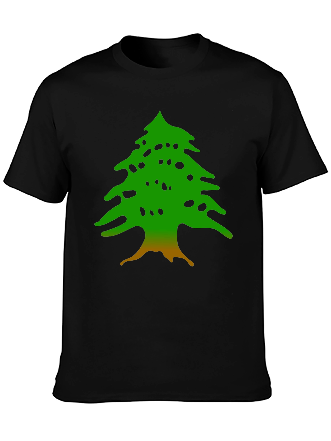Black Lebanese Cedar Tree Graphic Tee view 3