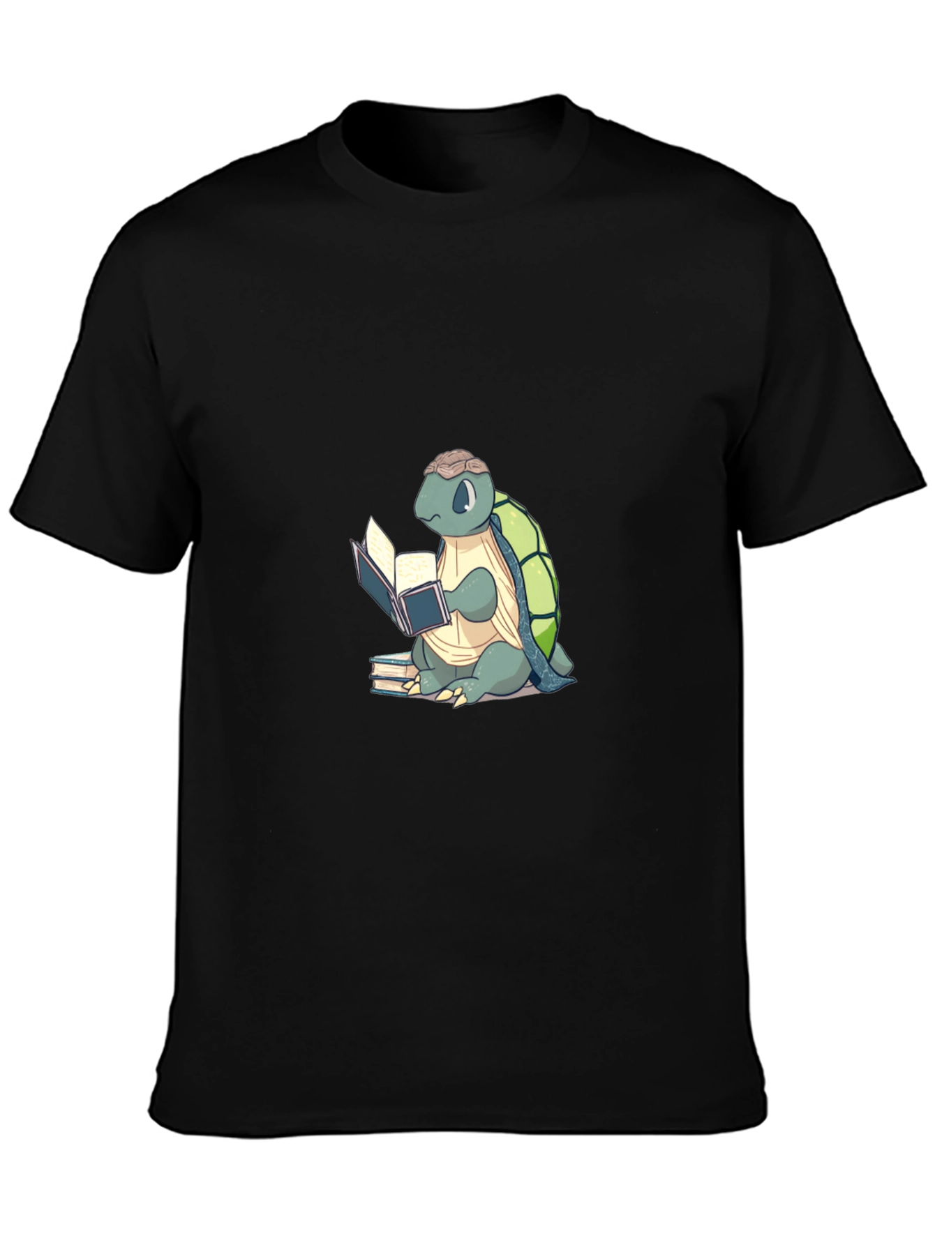 Black Bookish Turtle Graphic T-Shirt - Black view 3