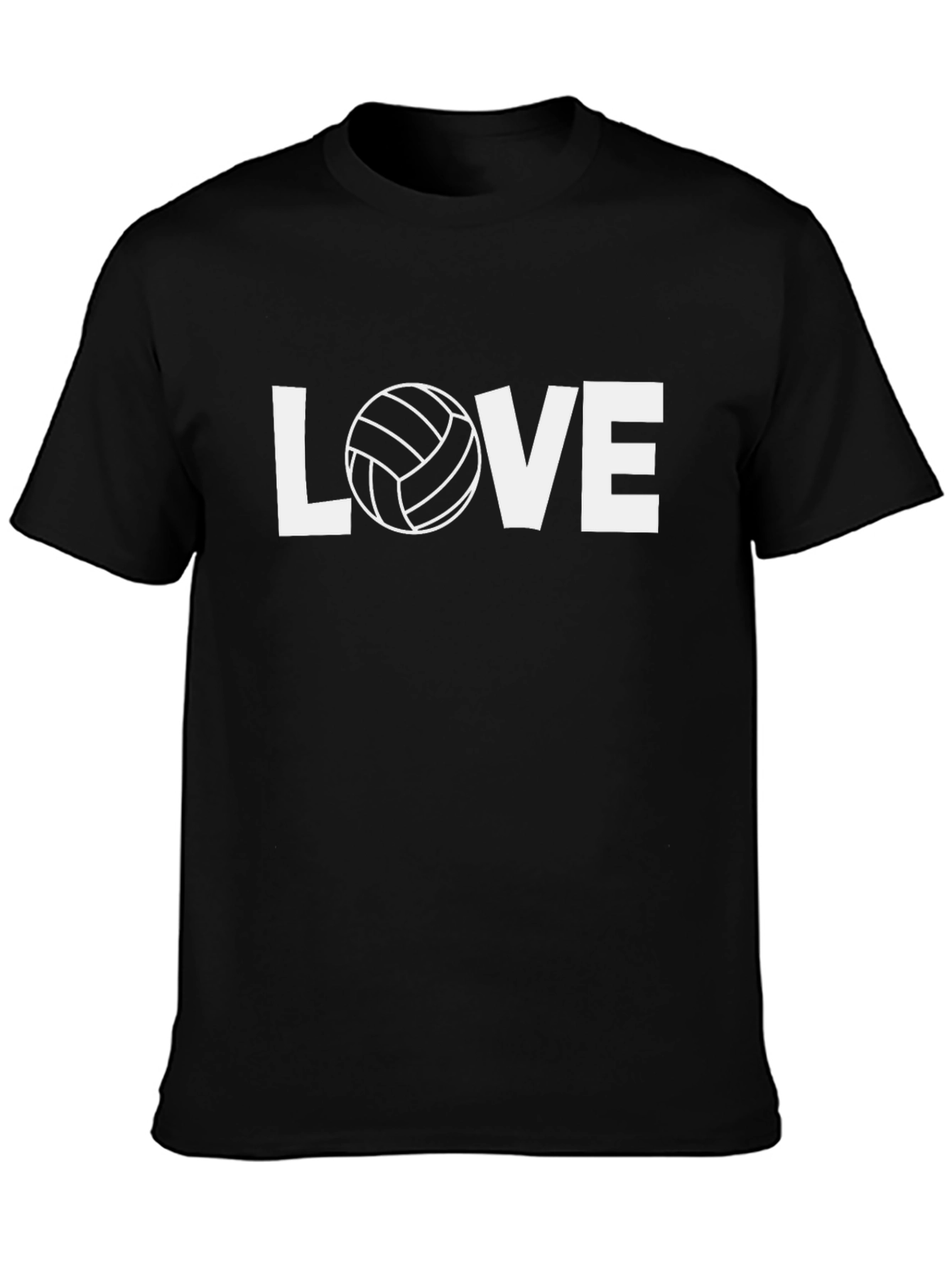 Black Volleyball Love Graphic T-Shirt - Soft Cotton Tee view 3