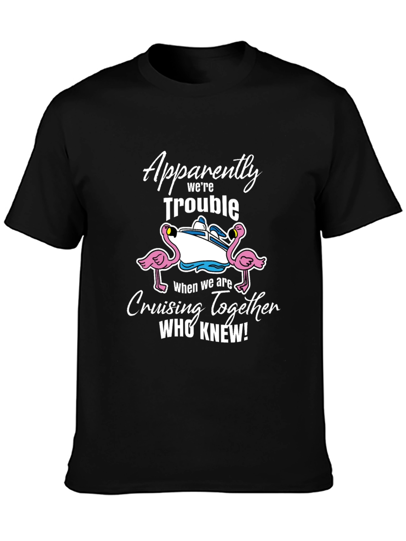 Black Funny Cruising Together T-Shirt view 3