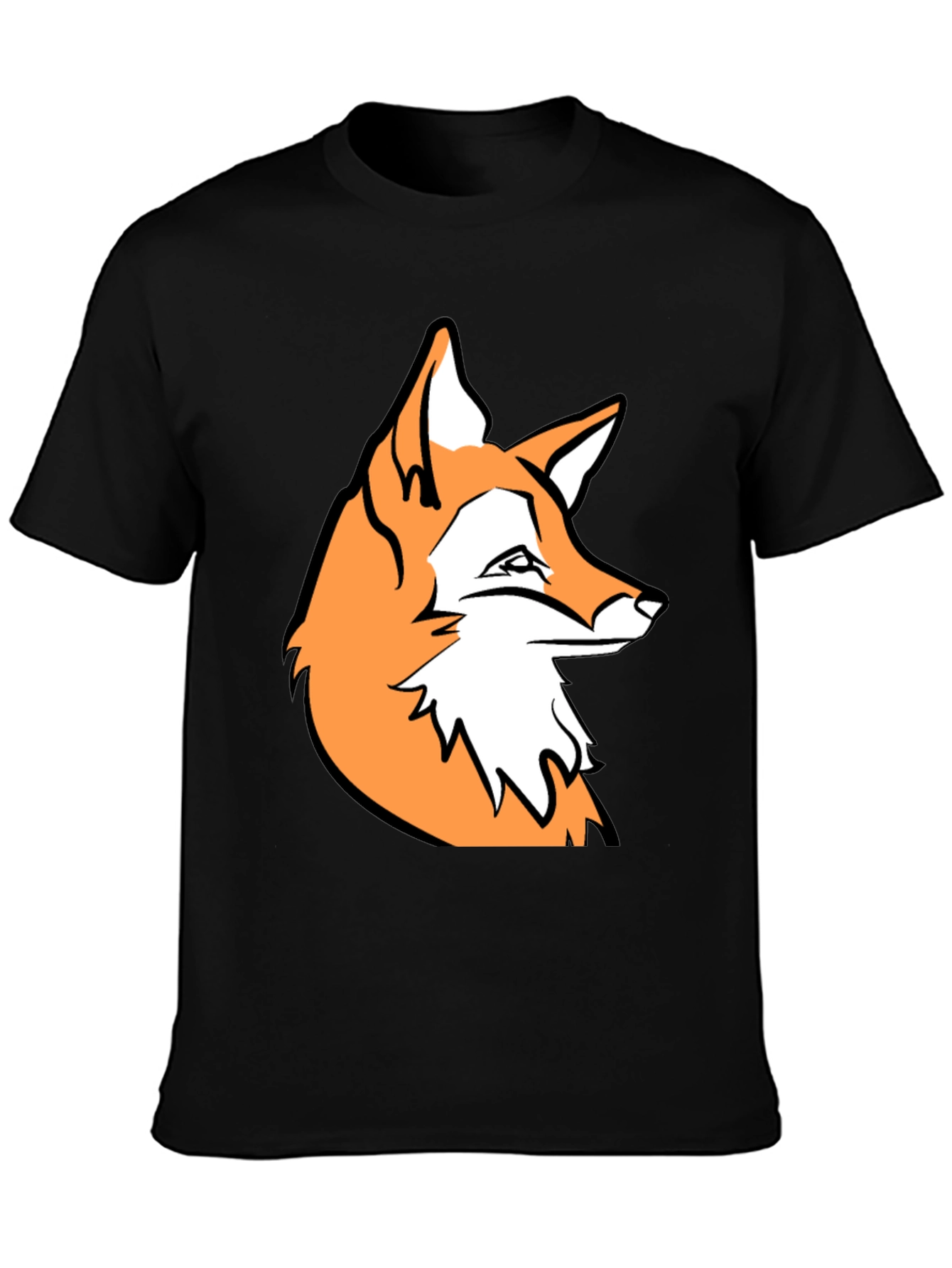 Black Fox Graphic Black T-Shirt - Stylish Casual Wear view 3