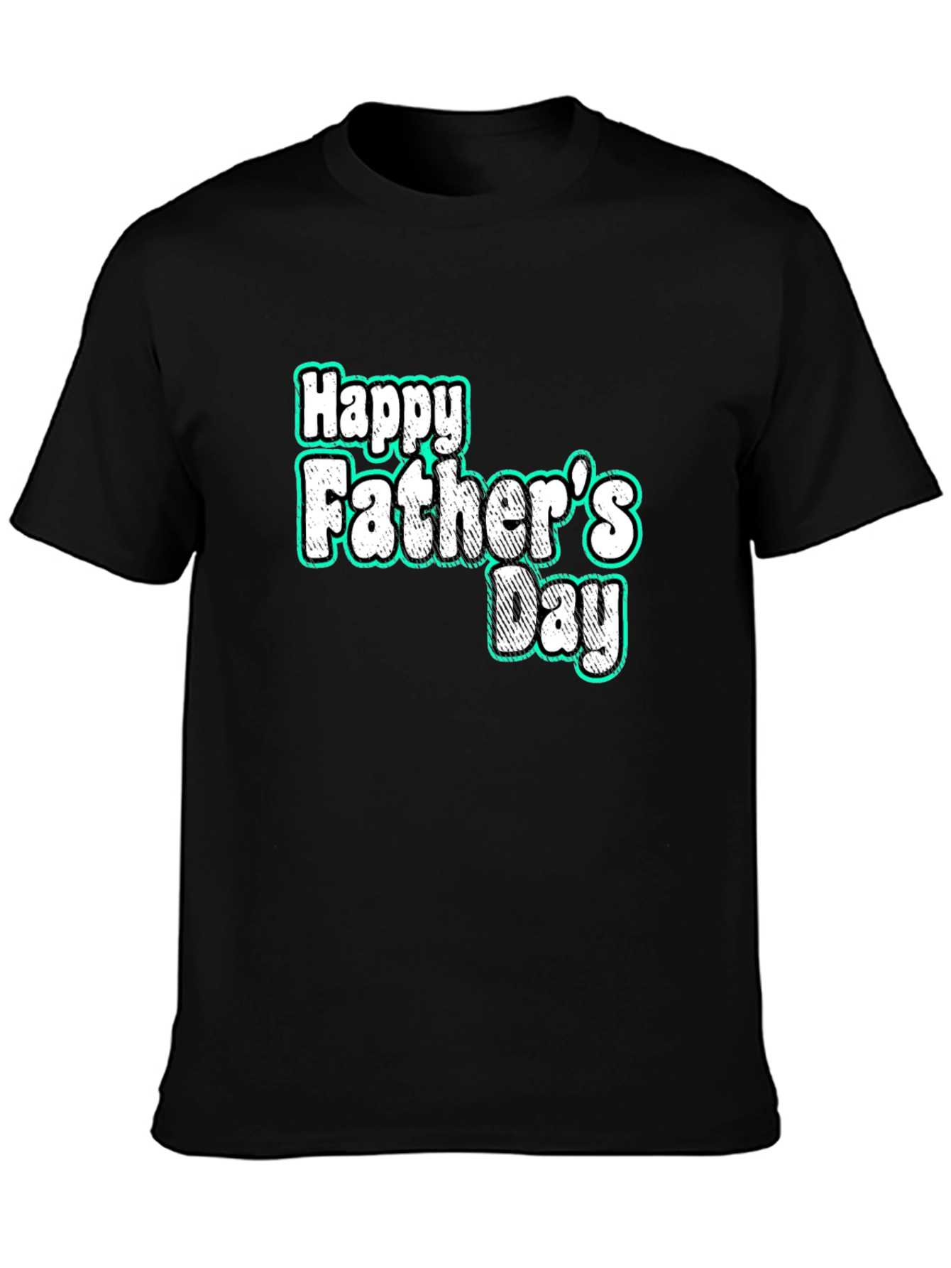 Black Happy Father's Day Black T-Shirt view 3