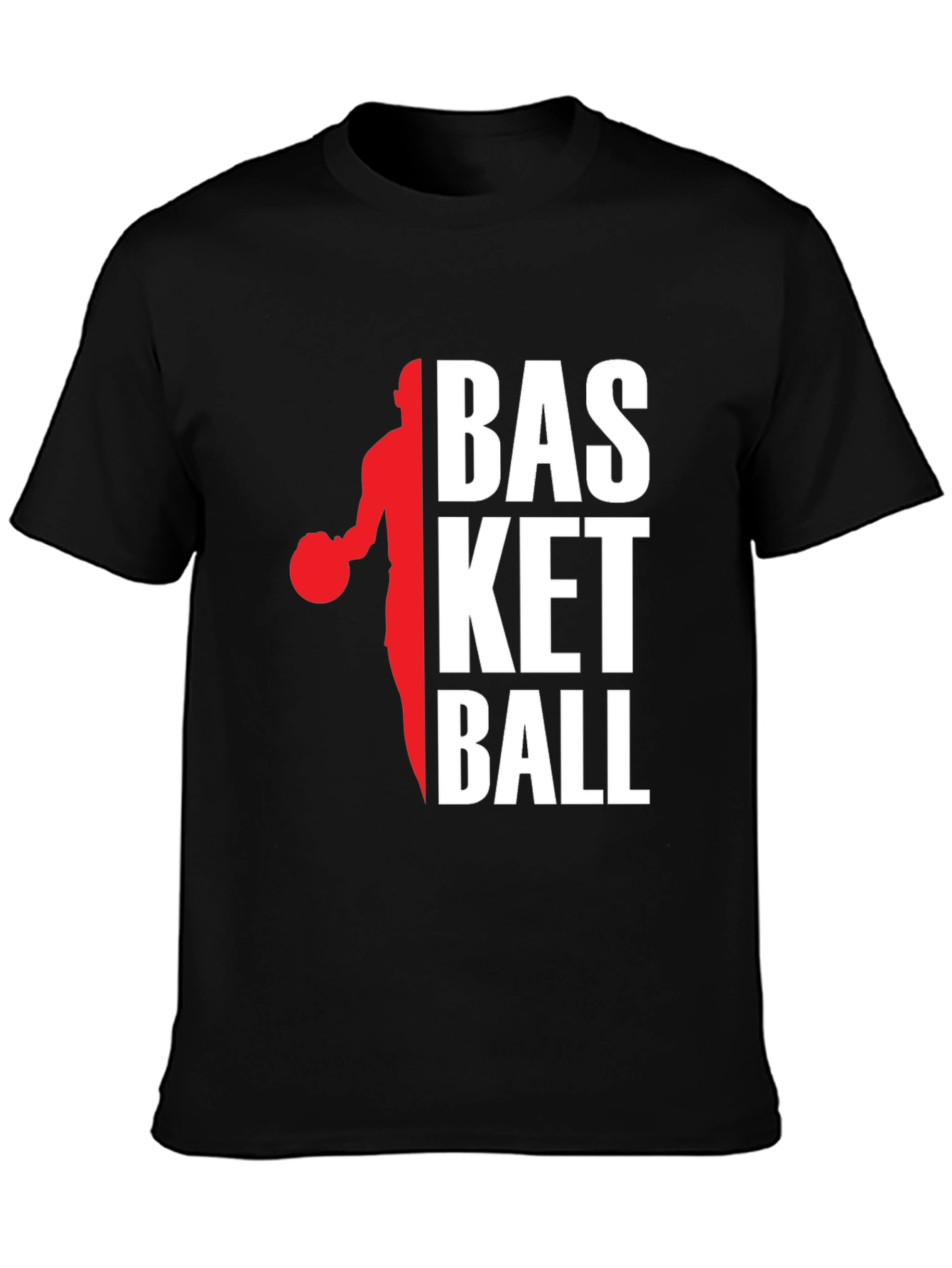 Black Basketball Graphic Tee - Stylish & Comfortable Cotton Blend view 3