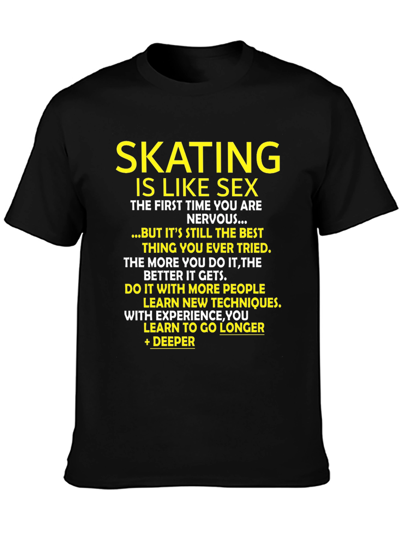Black Skating is Like Sex Graphic T-Shirt view 3