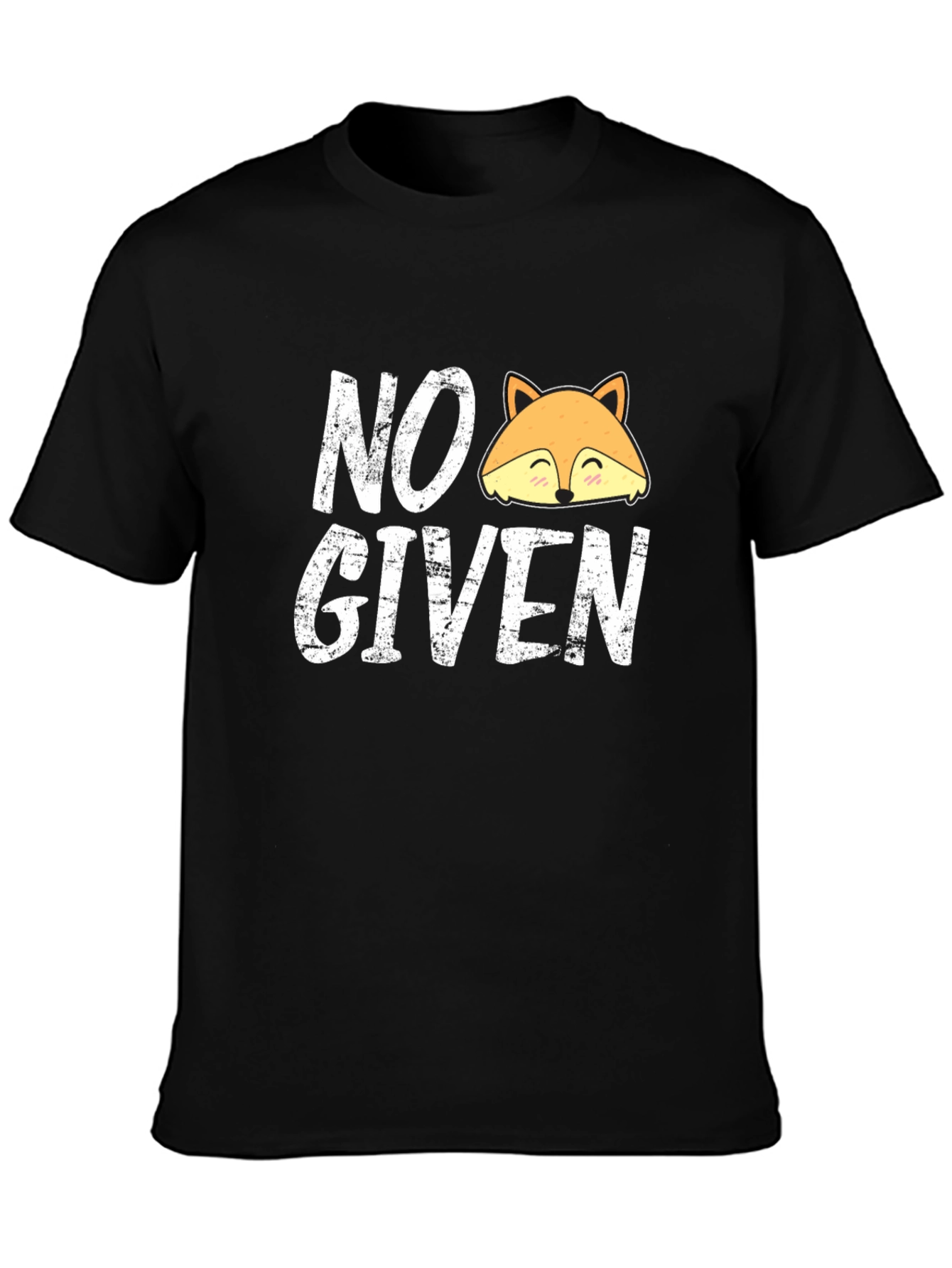 Black No Fox Given Graphic Tee - Funny Animal Pun Shirt view 3