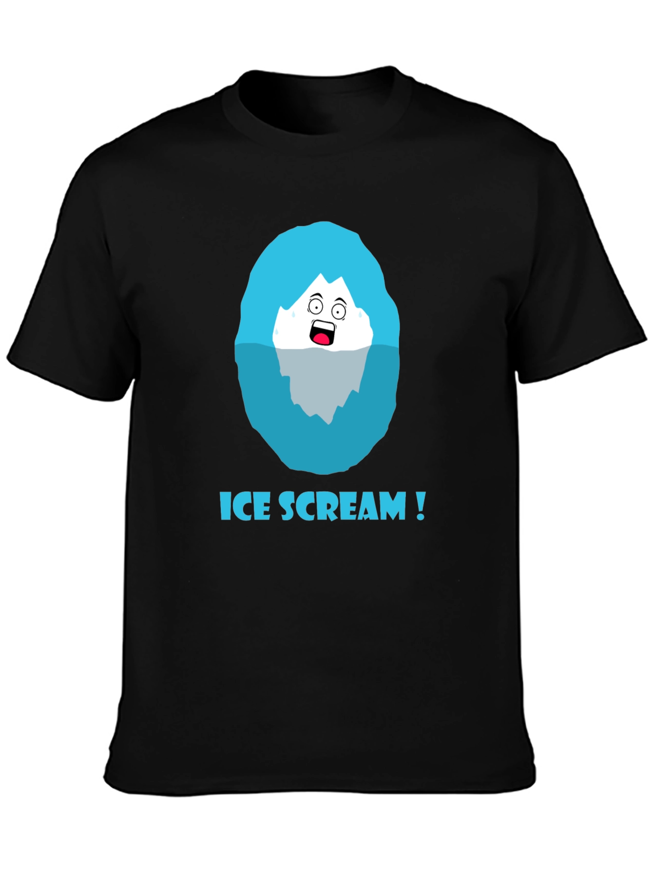 Black Ice Scream T-Shirt - Funny Graphic Tee view 3