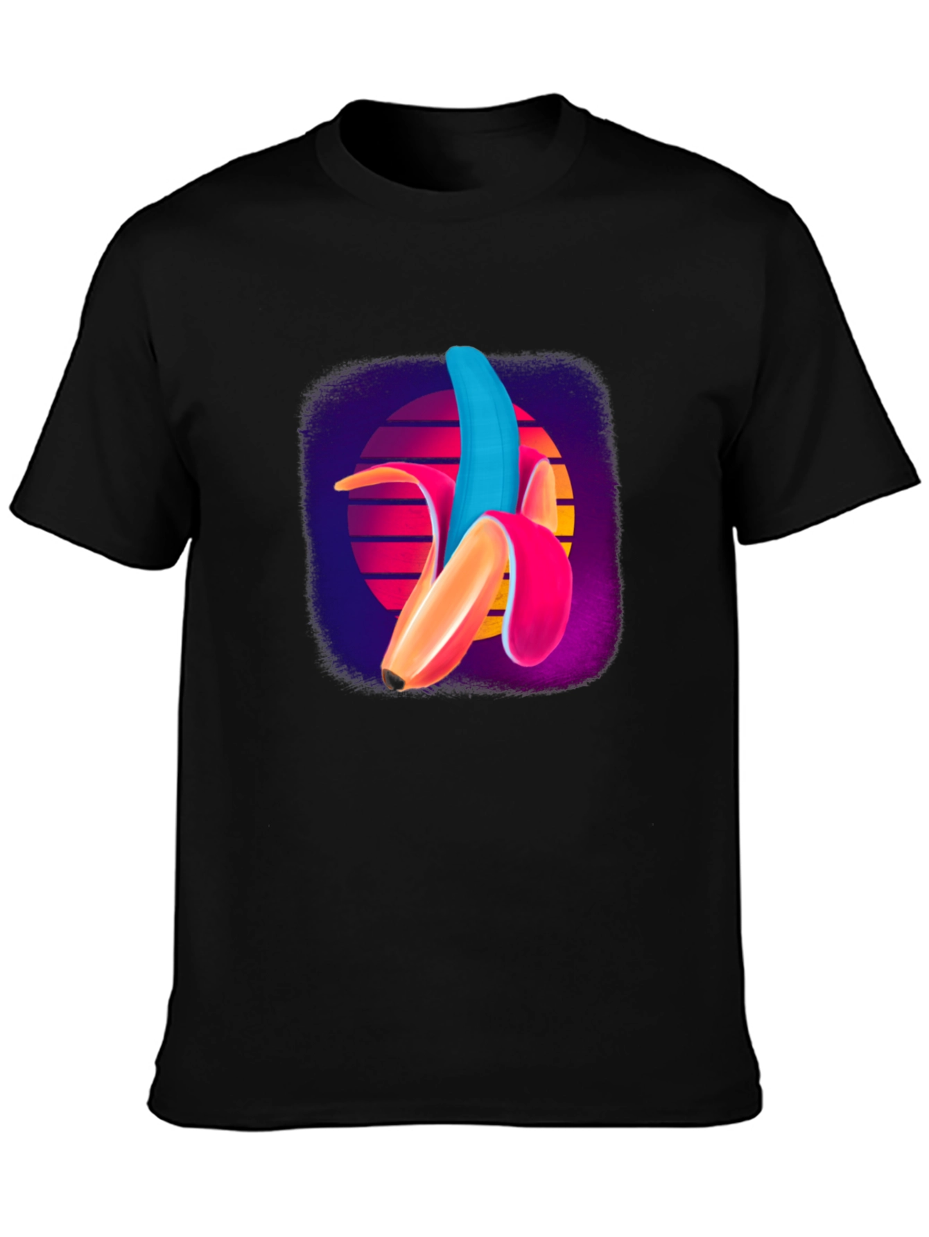 Black Retro Banana T-Shirt - Cool Graphic Tee view 3