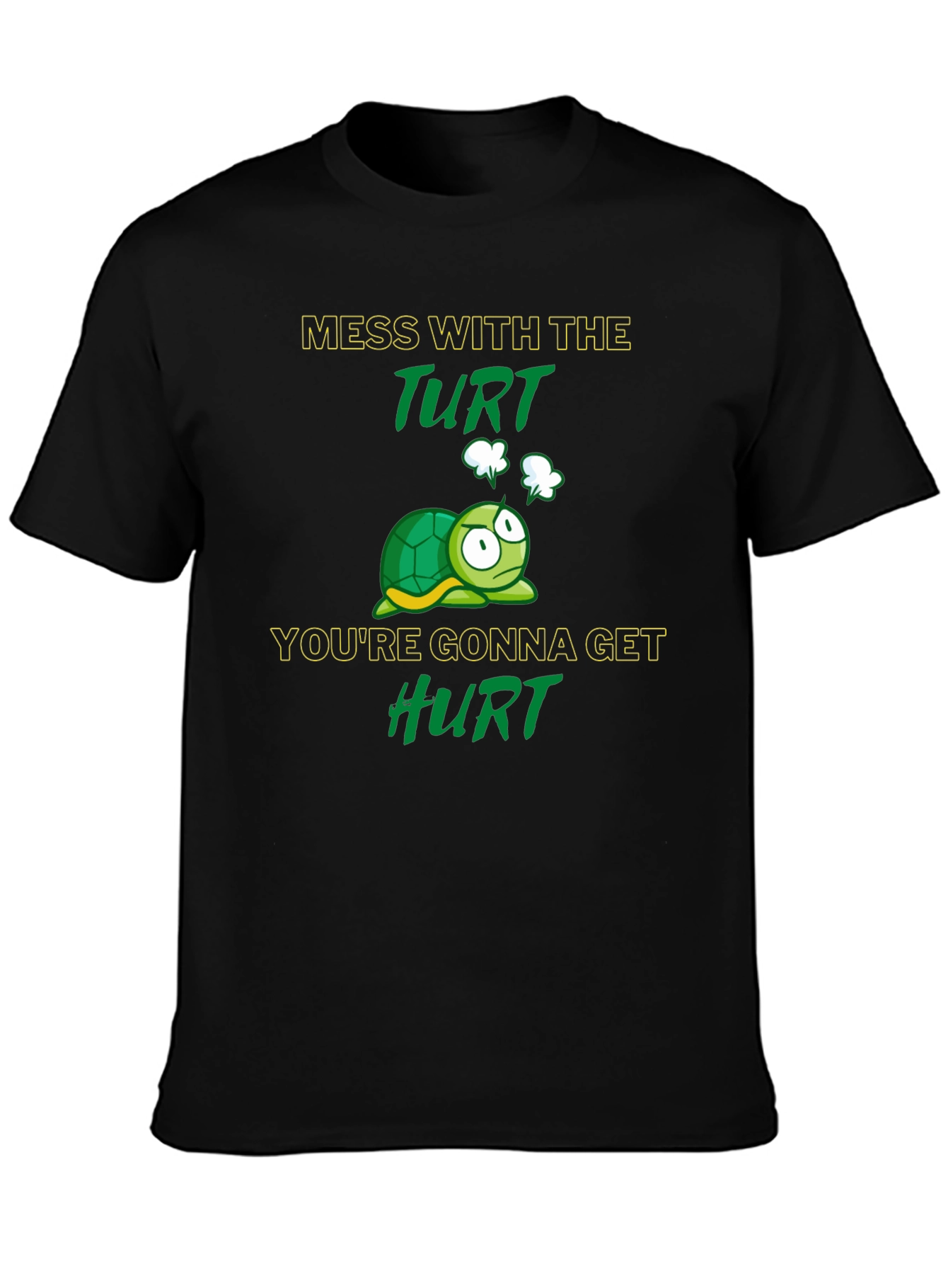 Black Mess with the Turt Graphic T-Shirt view 3