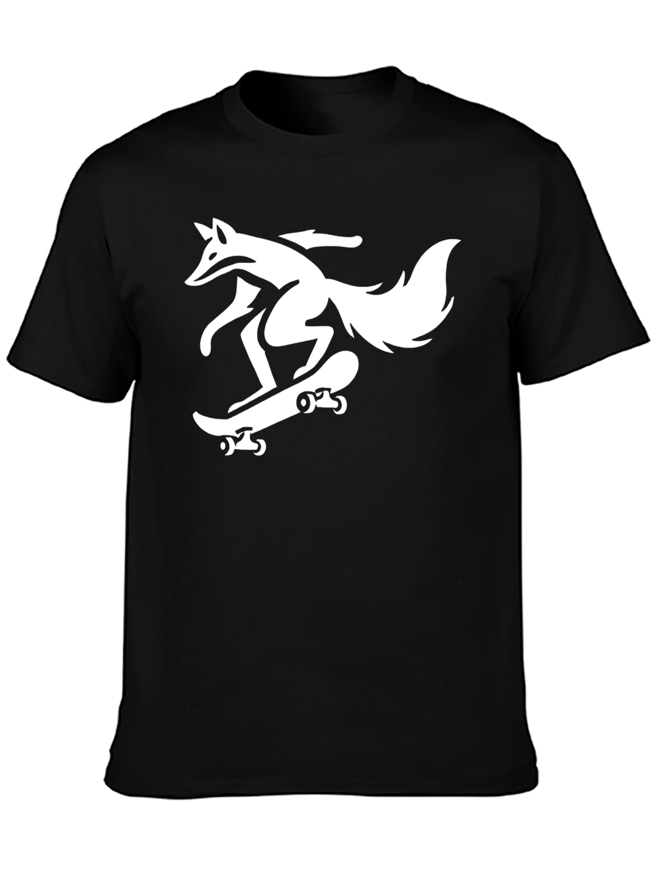 Black Skateboarding Fox Graphic Tee - Black view 3