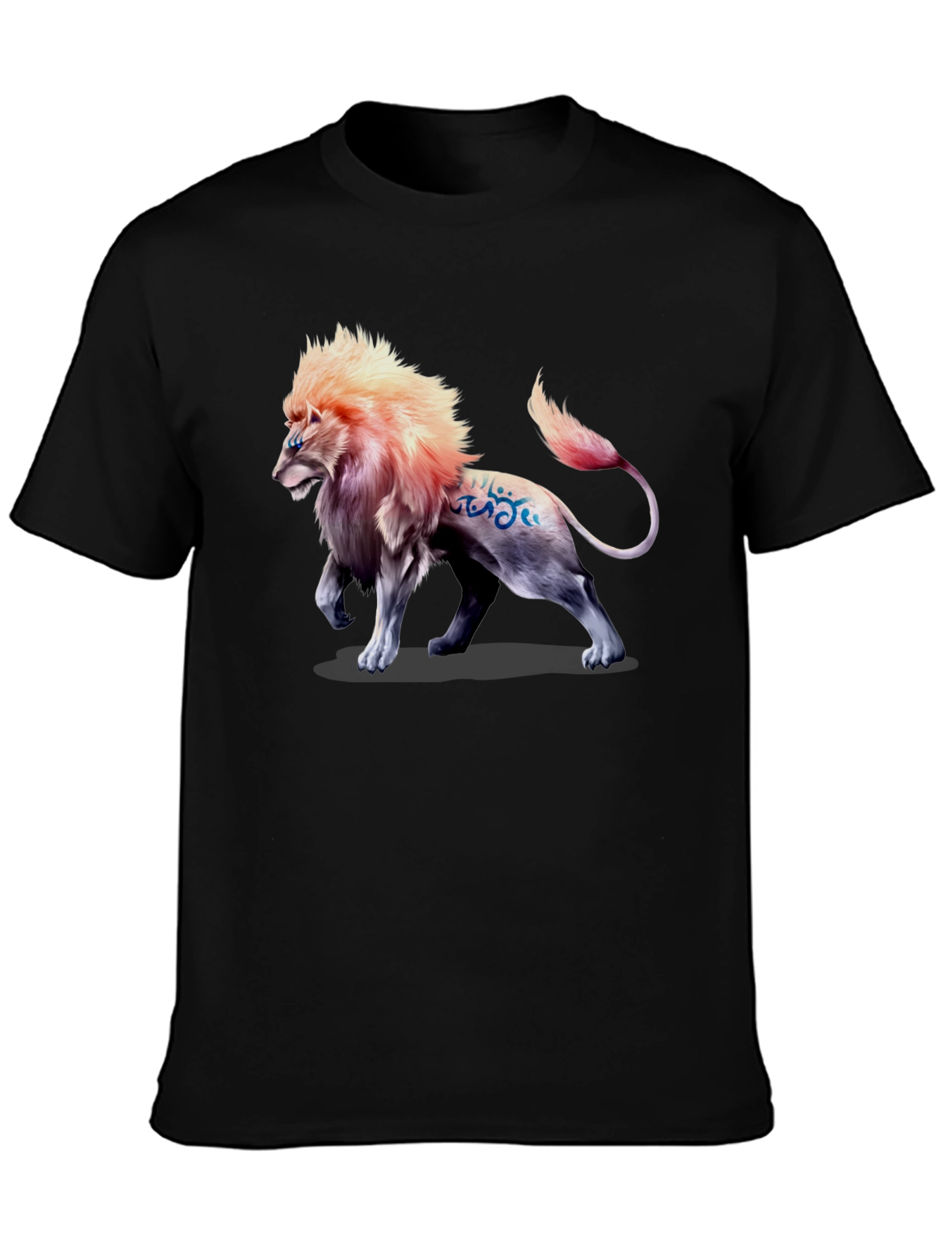 Black Lion Graphic Print T-Shirt - Bold Style view 3