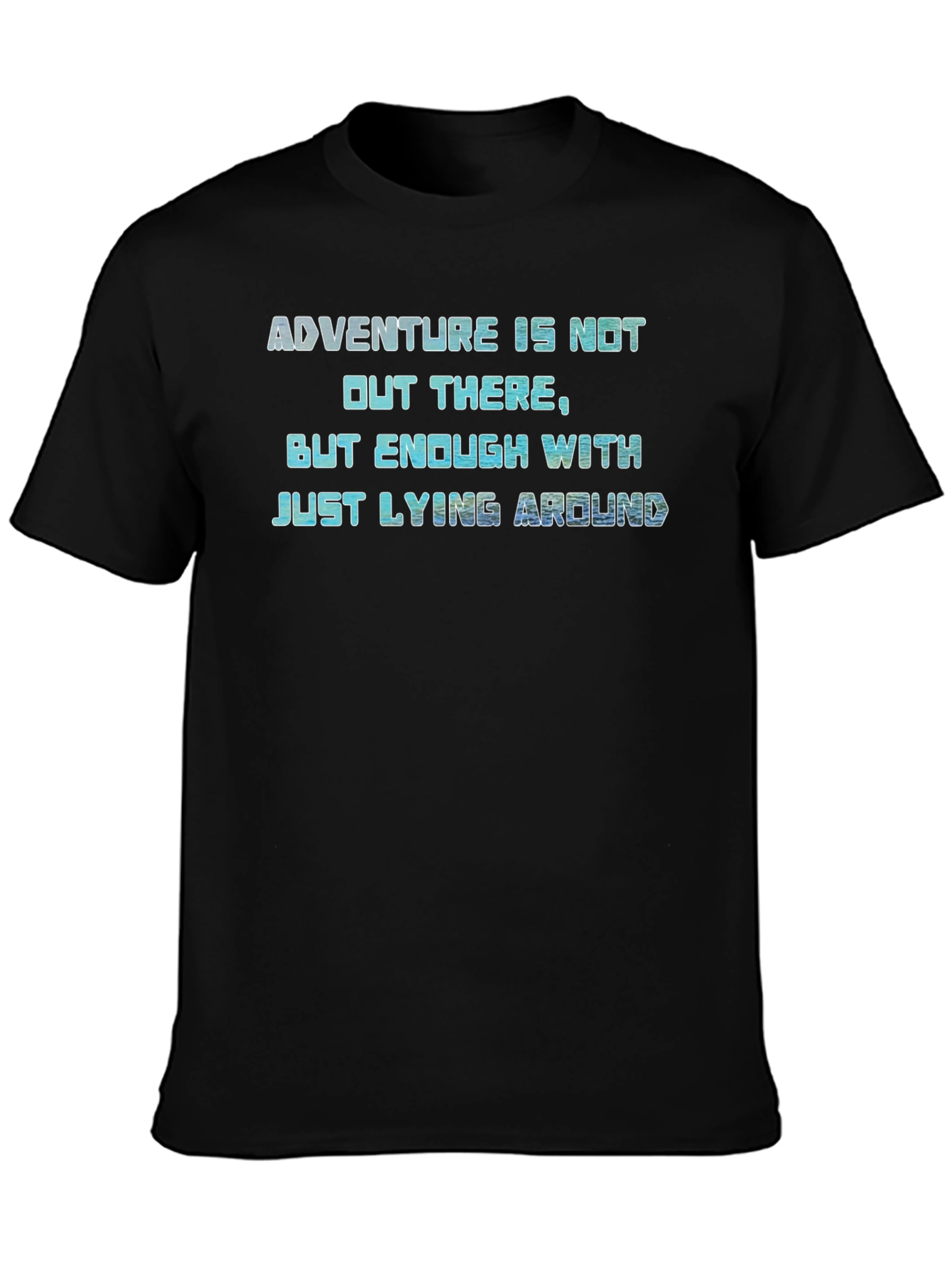 Black Adventure Awaits T-Shirt - Inspirational Tee view 3