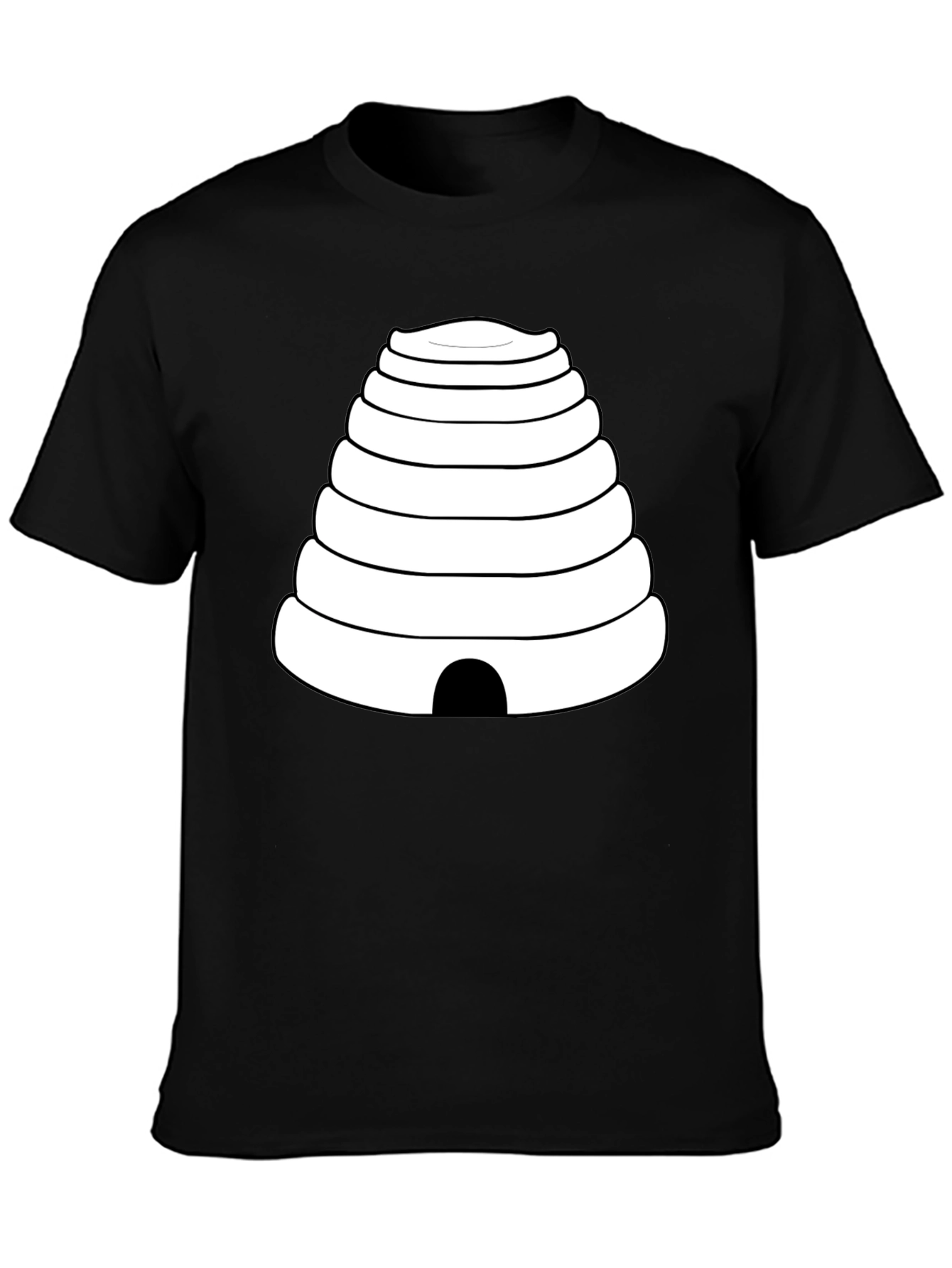 Black Beehive Graphic Tee - Unique Design T-Shirt view 3