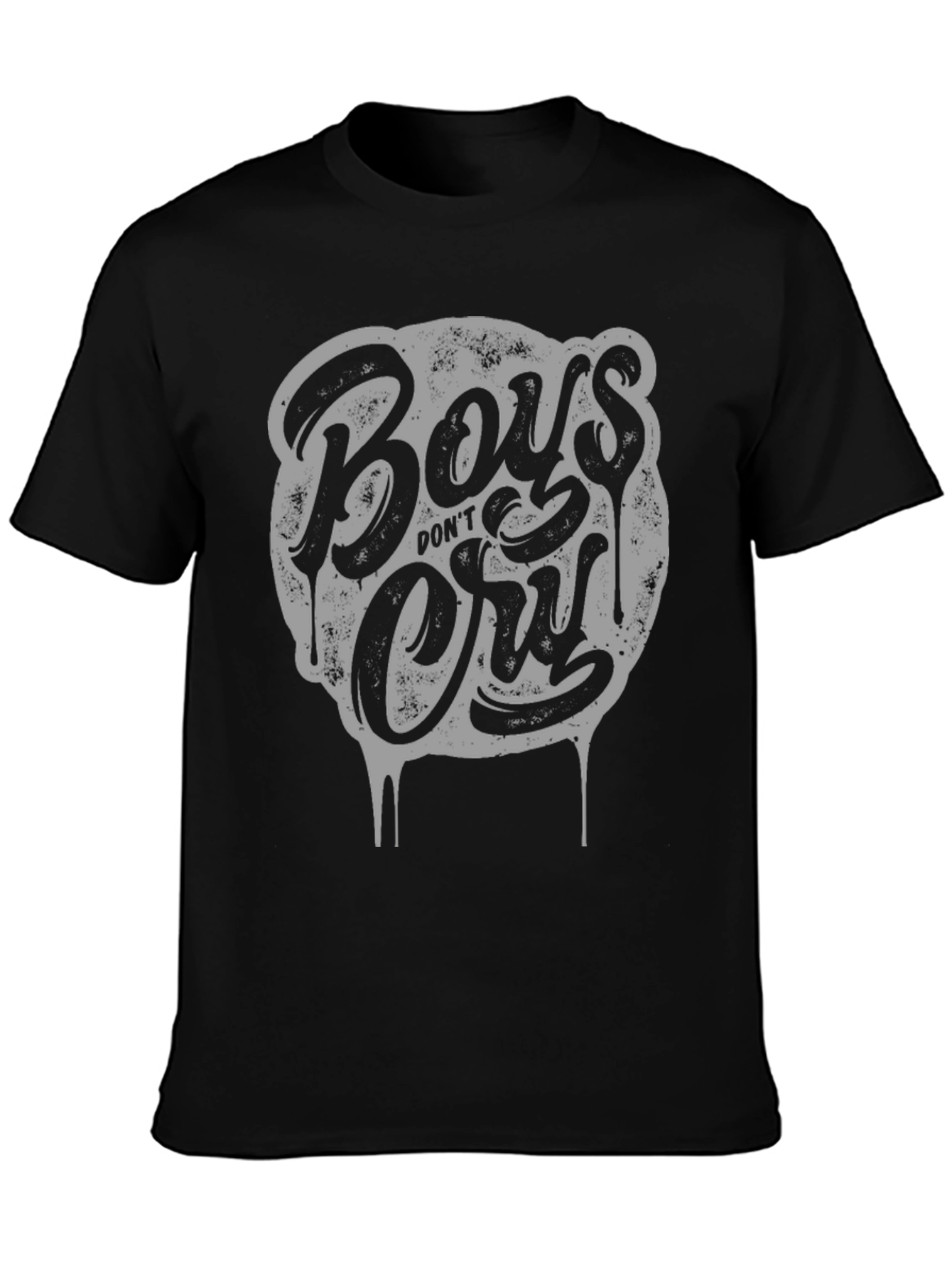 Black Boys Don't Cry Graphic Tee - Stylish Crew Neck T-Shirt view 3