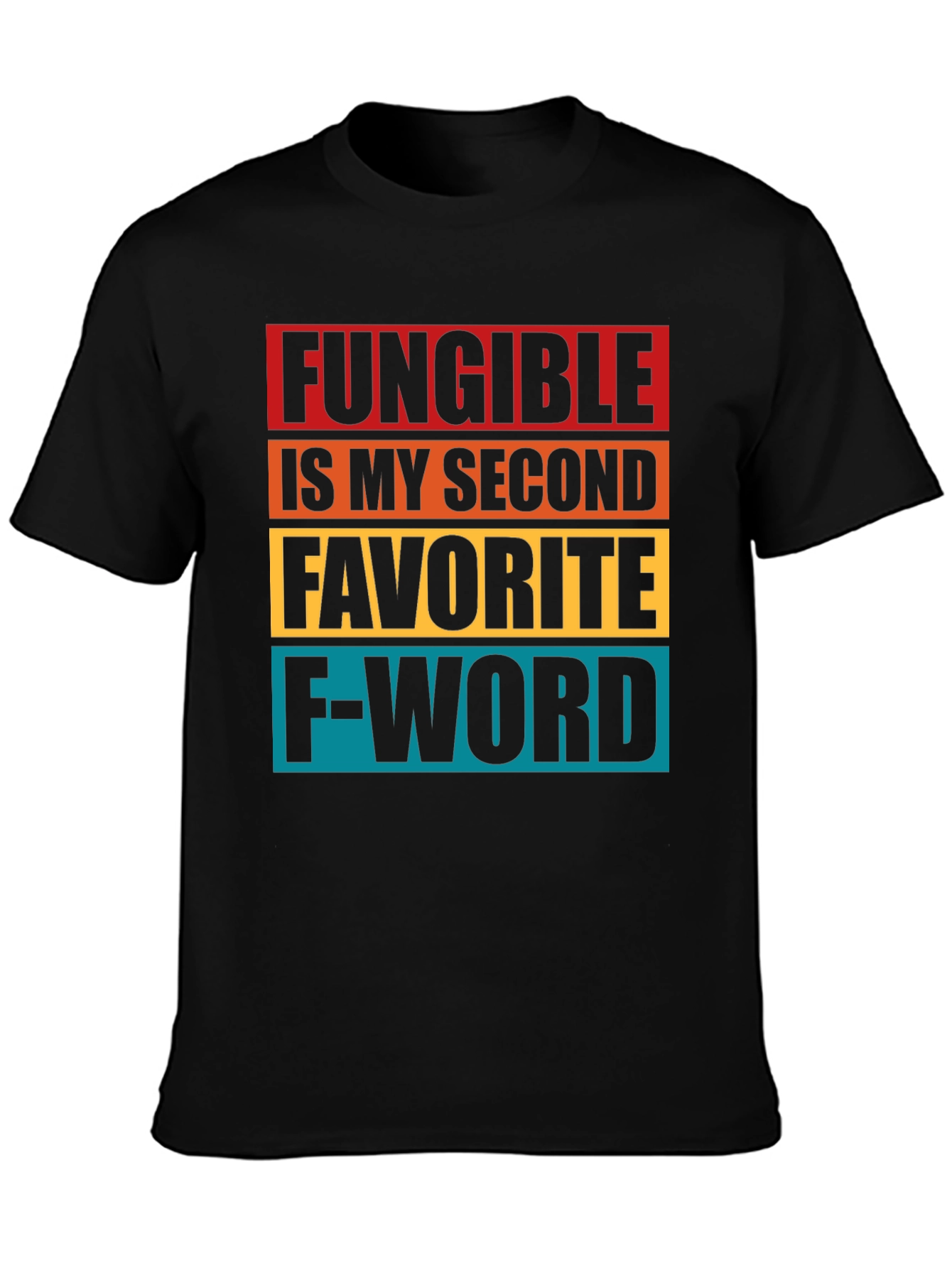 Black Fungible Second Favorite F-Word T-Shirt - Black view 3