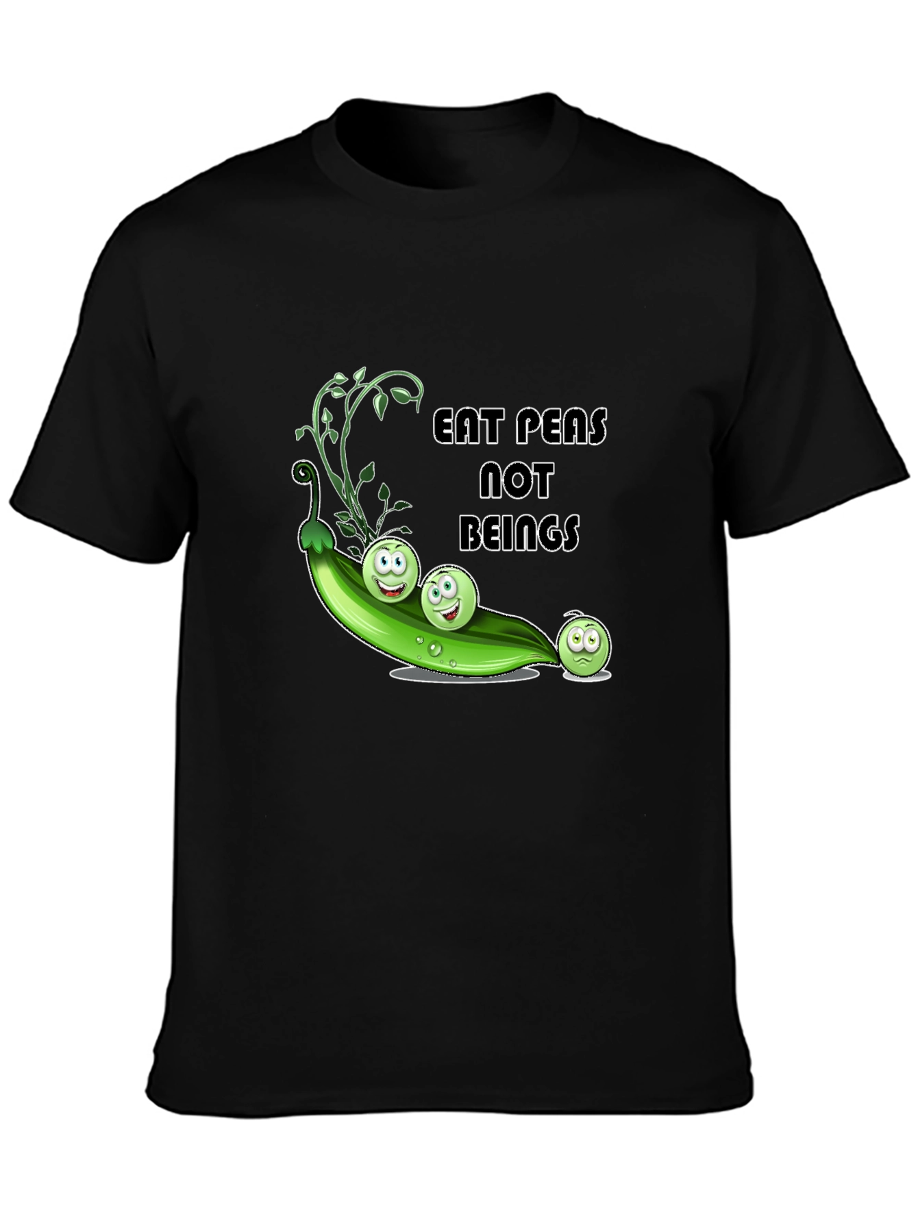 Eat Peas Not Beings Vegan Graphic T-Shirt - 3